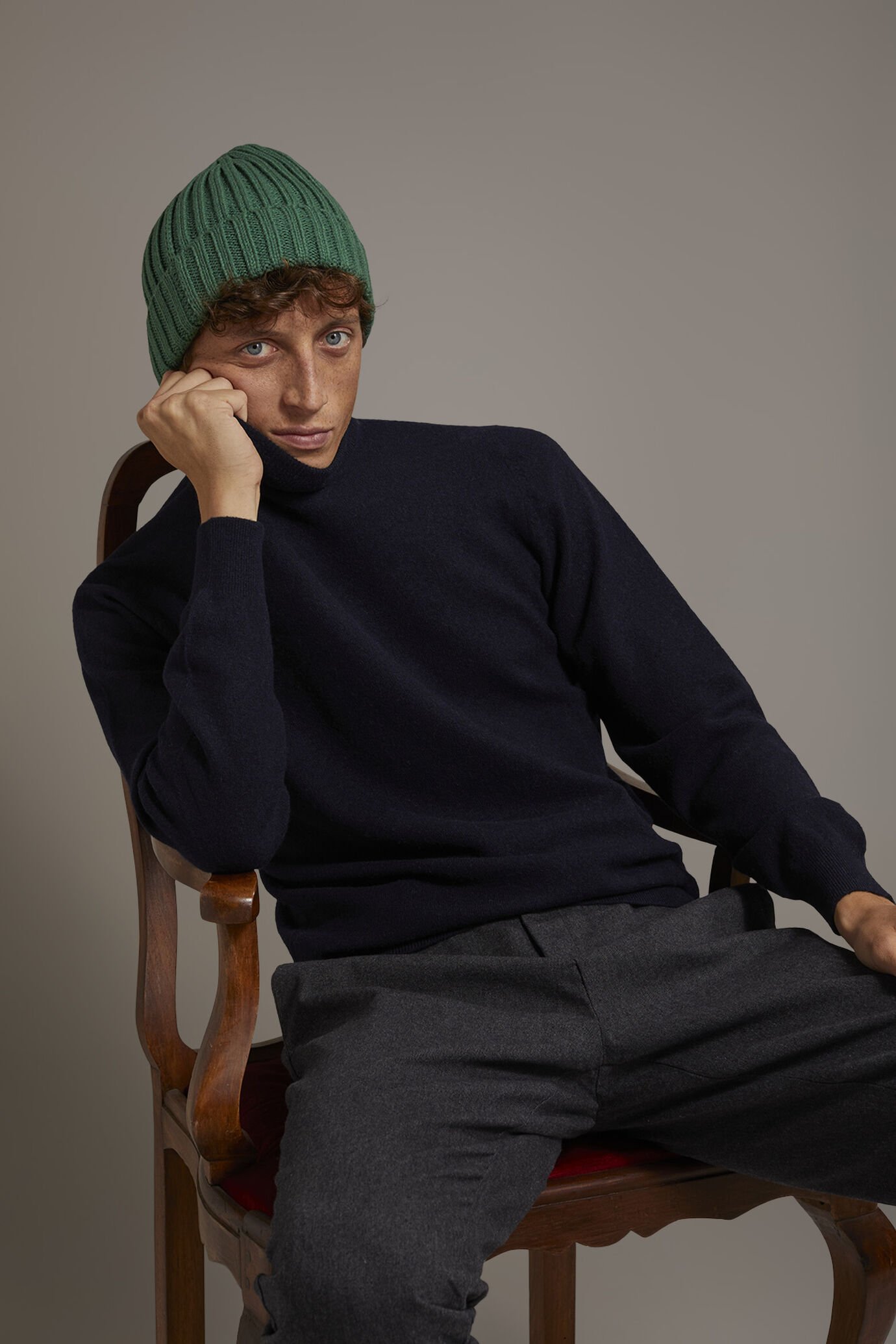 Maglia collo alto in misto lana lambswool image number 0