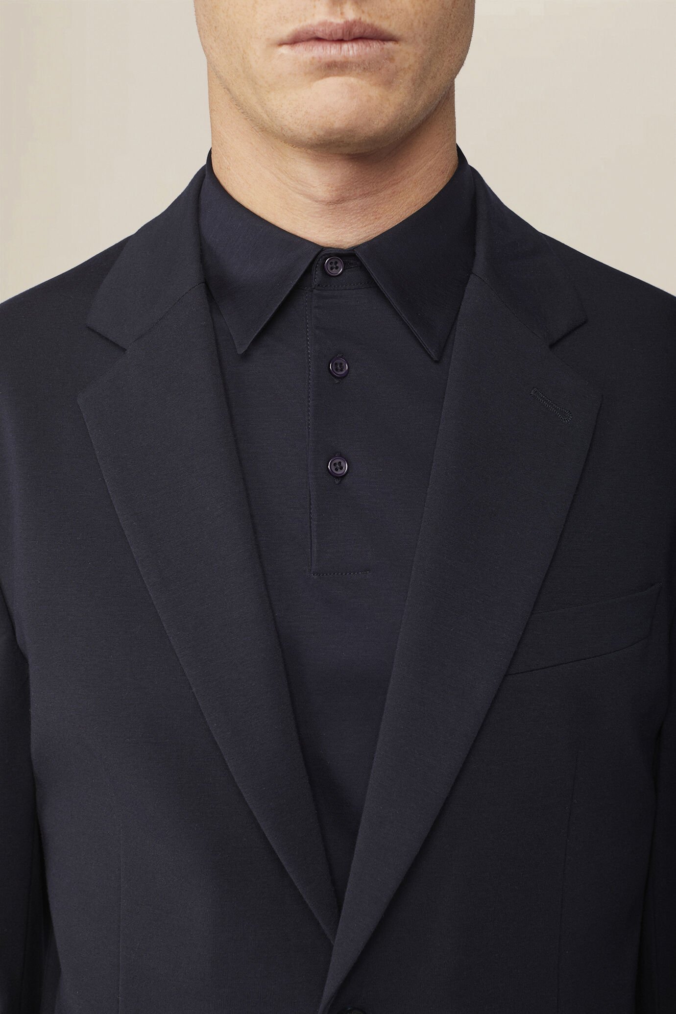 Giacca uomo monopetto sfoderata in jersey image number 2