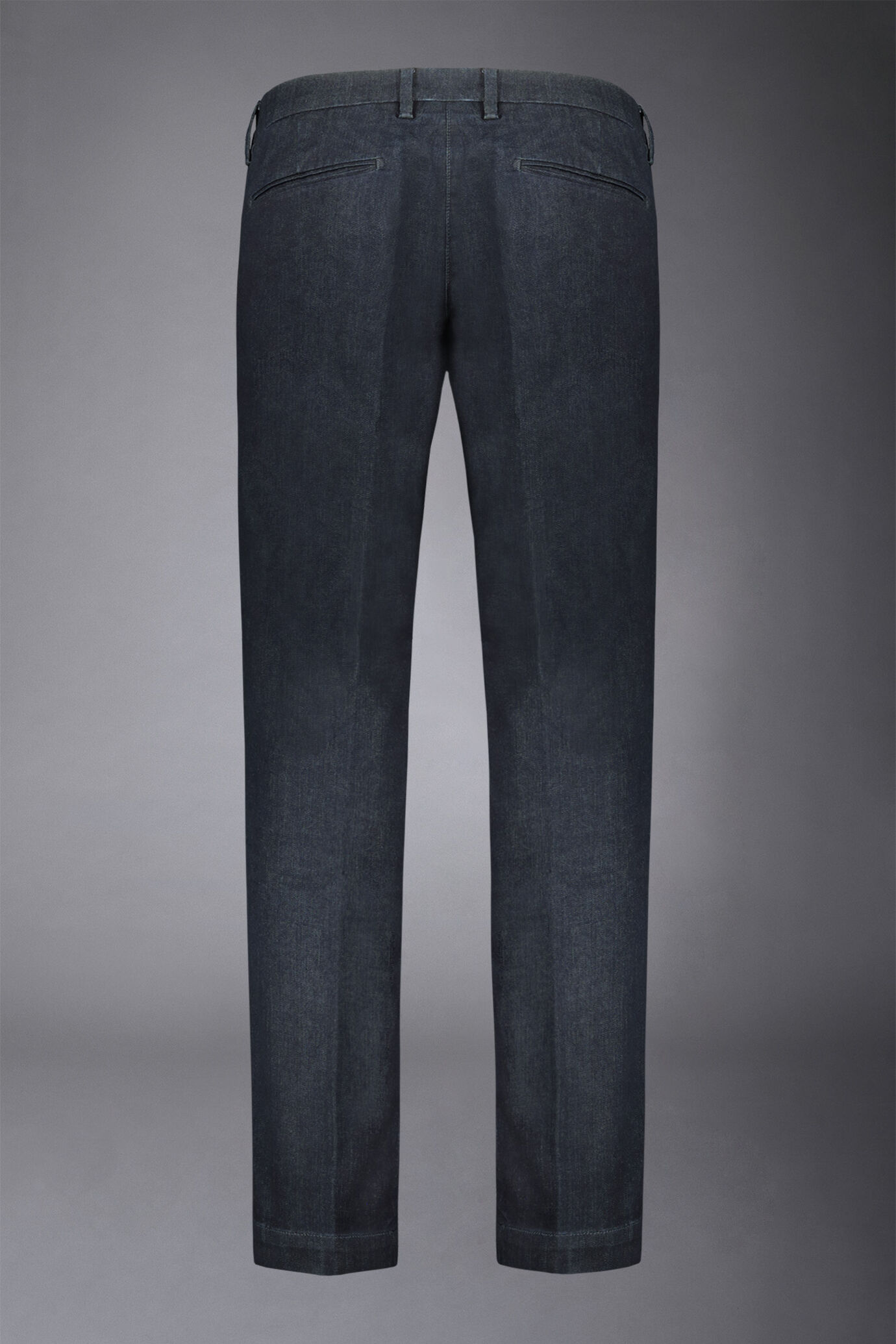 Pantalone chino uomo tessuto denim leggermente elasticizzato regular fit image number 5