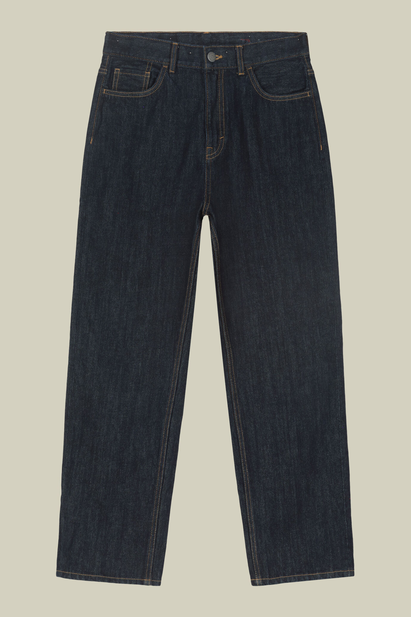 Women's 5-pocket cigarette-fit jeans with red reinforced stitching at the centre of the back yoke image number 4