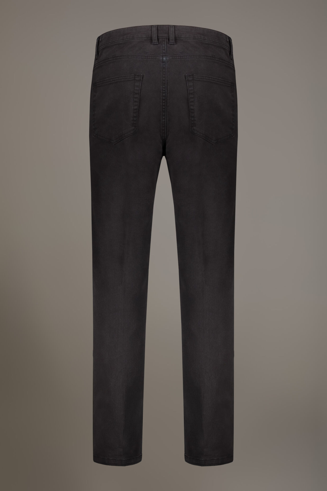 Regular fit 5 pockets trousers in bull twill fabric image number 6