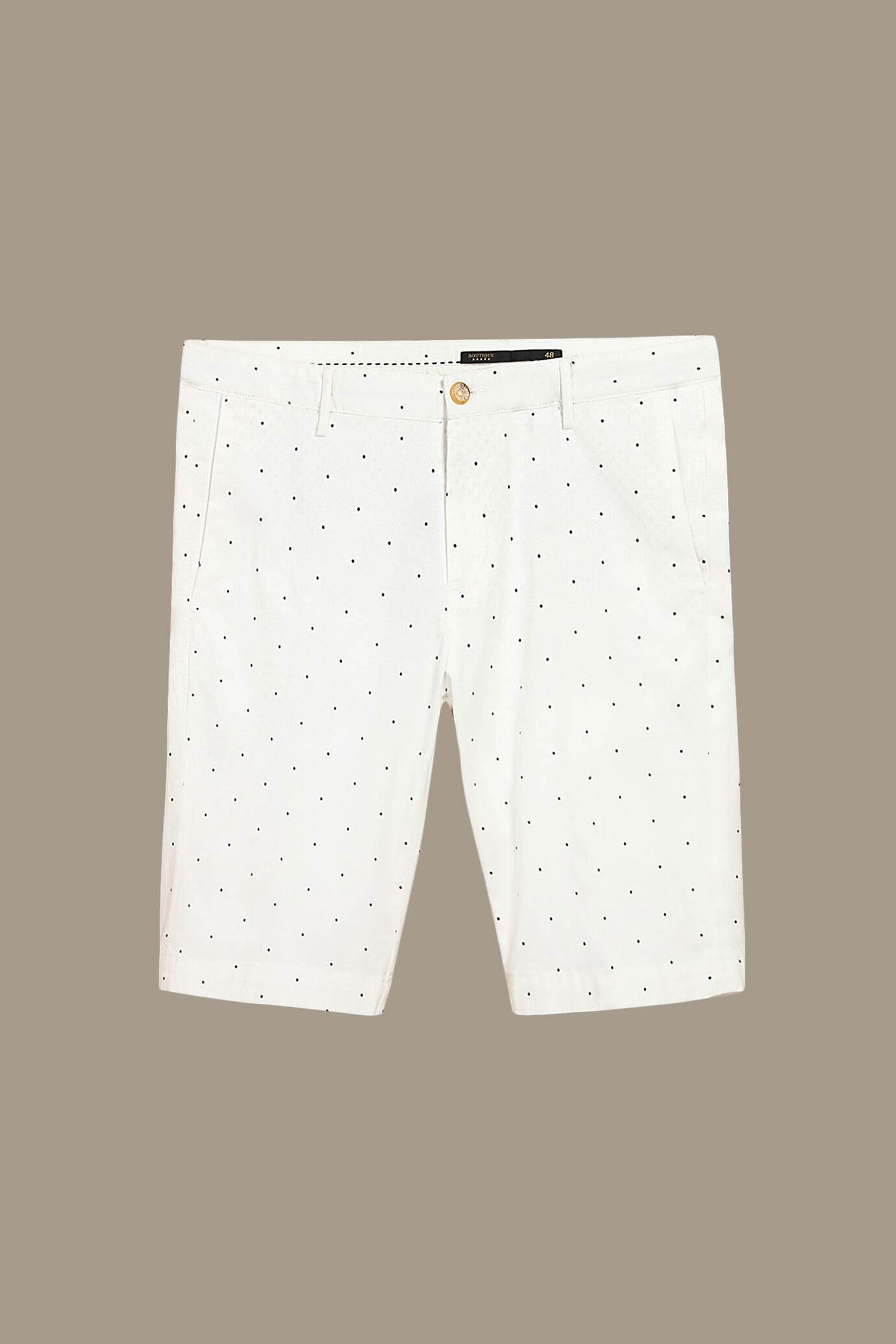 Bermuda chino twill a pois image number 0