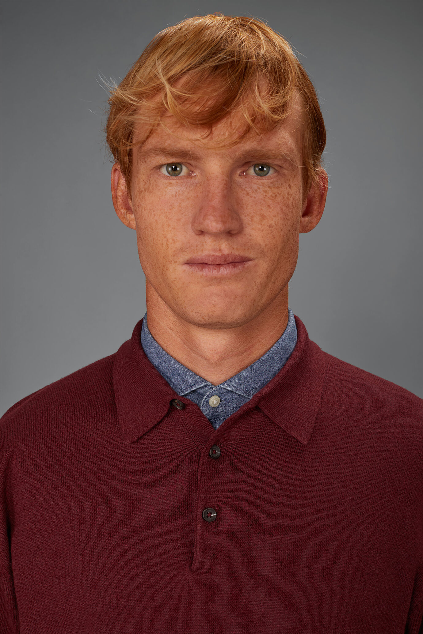 Polo uomo in maglia misto lana e cotone regular fit image number 2
