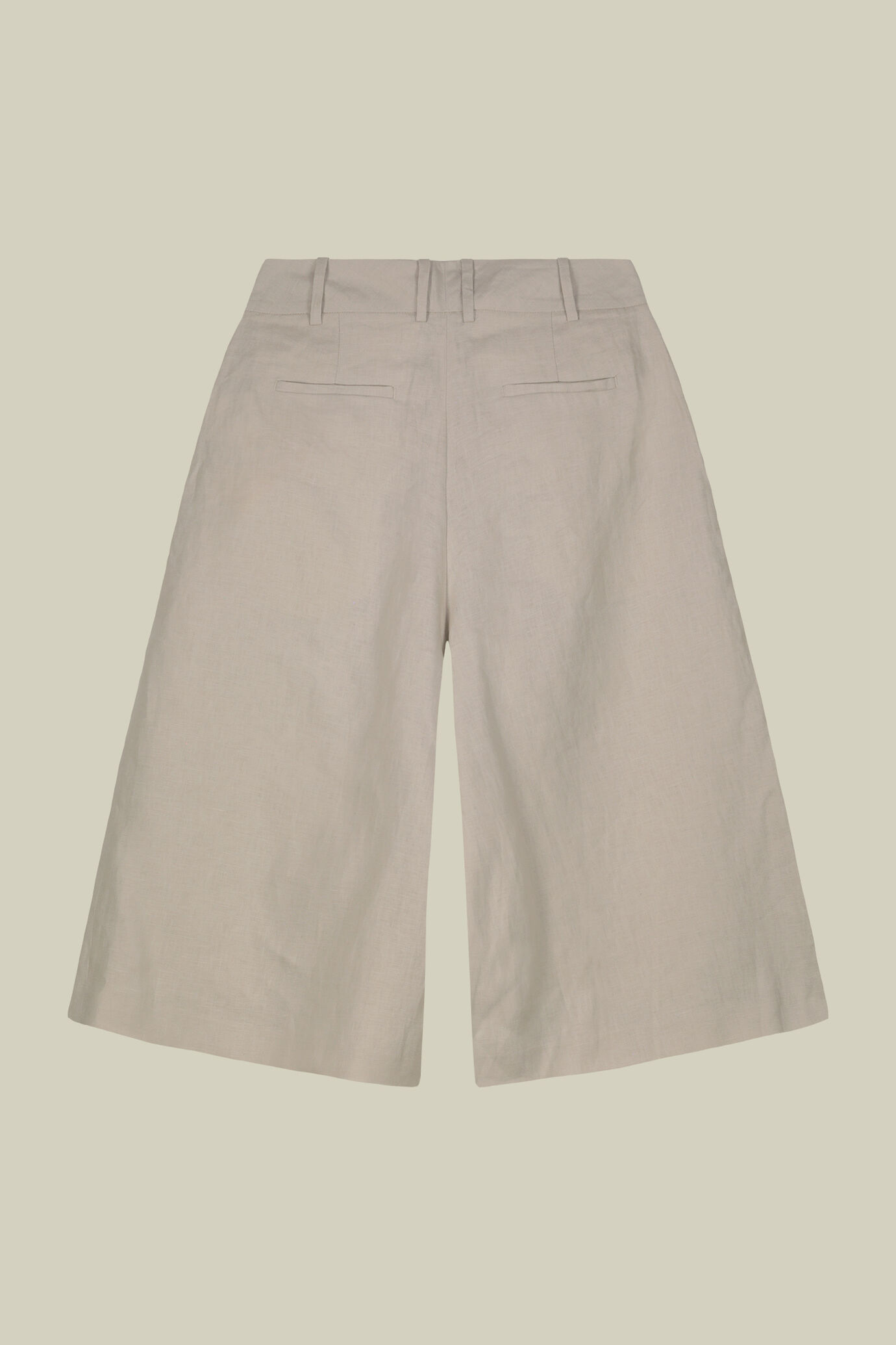 Bermuda skirt with a wide cut 100% linen image number 5