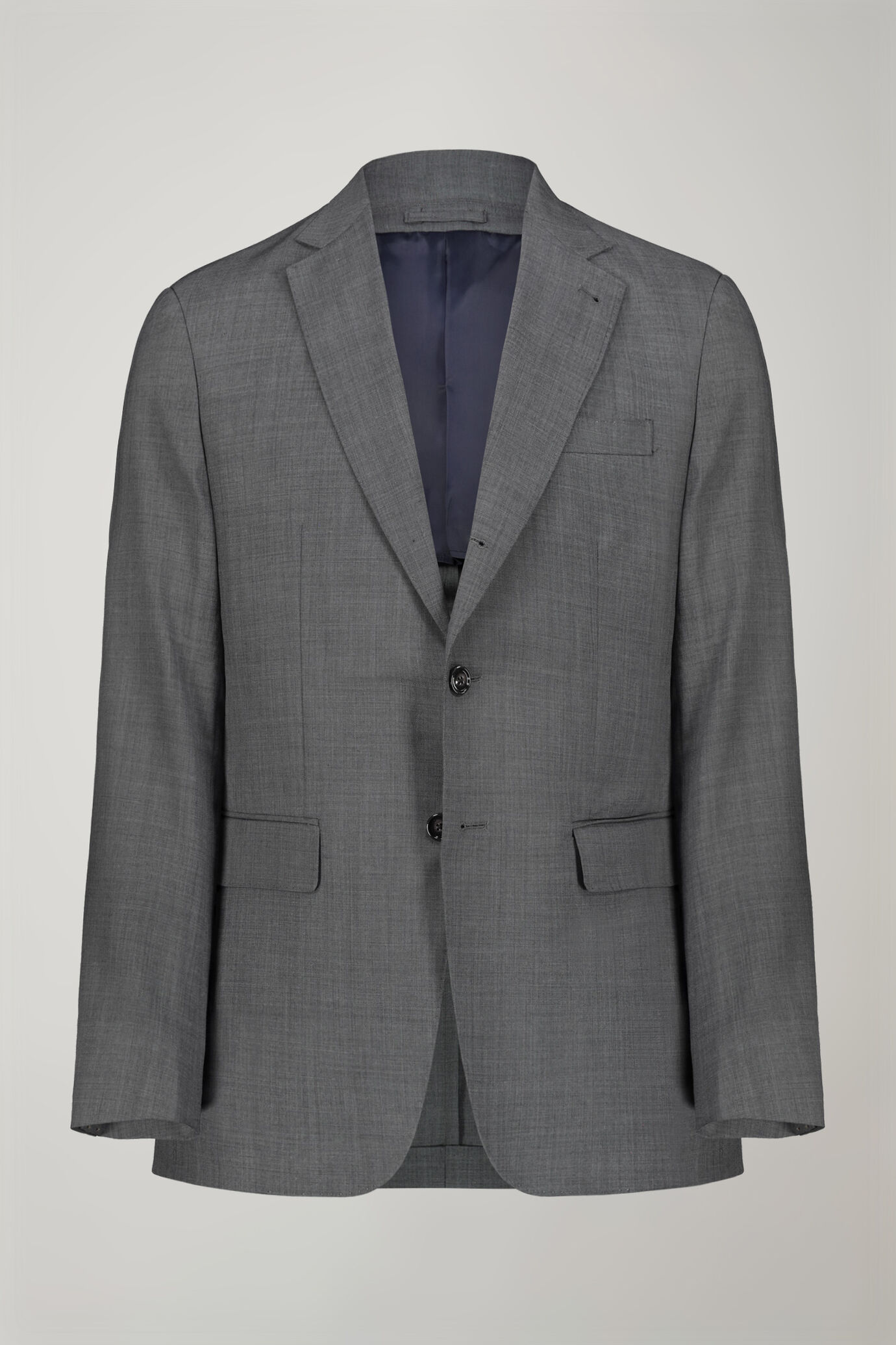 Abito uomo Wool Blend monopetto tessuto grisaglia regular fit image number 5