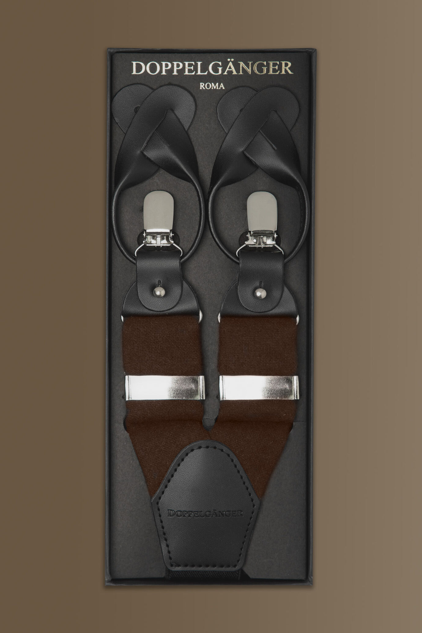 Suspenders - plain colour - wool blend image number 0