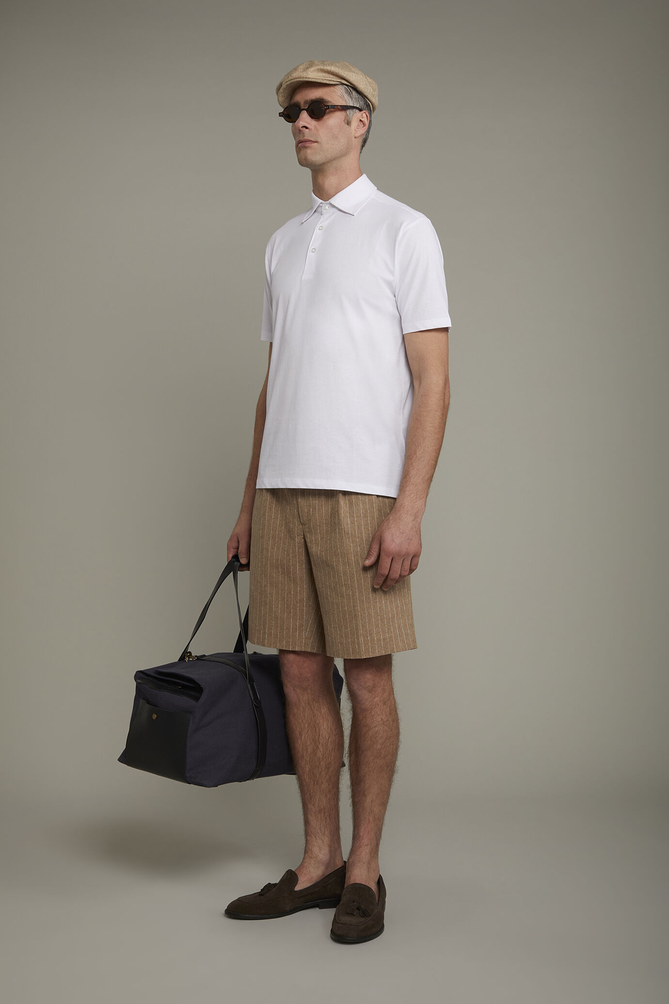 Kurzärmeliges Herren-Poloshirt aus 100 % Supima-Baumwolle in normaler Passform image number 1