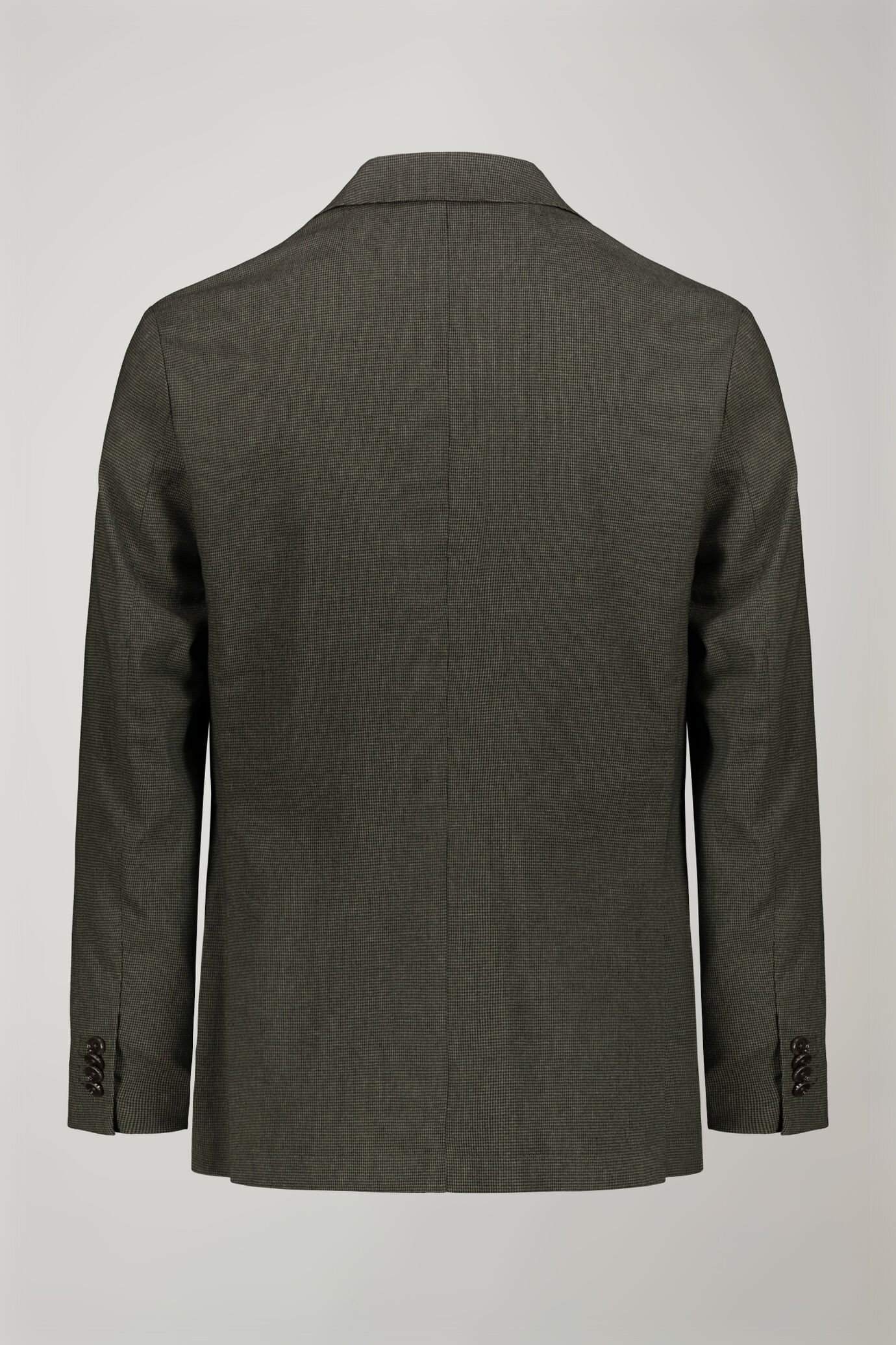 Veste homme non doublée à simple boutonnage avec poches à rabat, tissu avec motif micro pied-de-poule coupe régulière image number 5