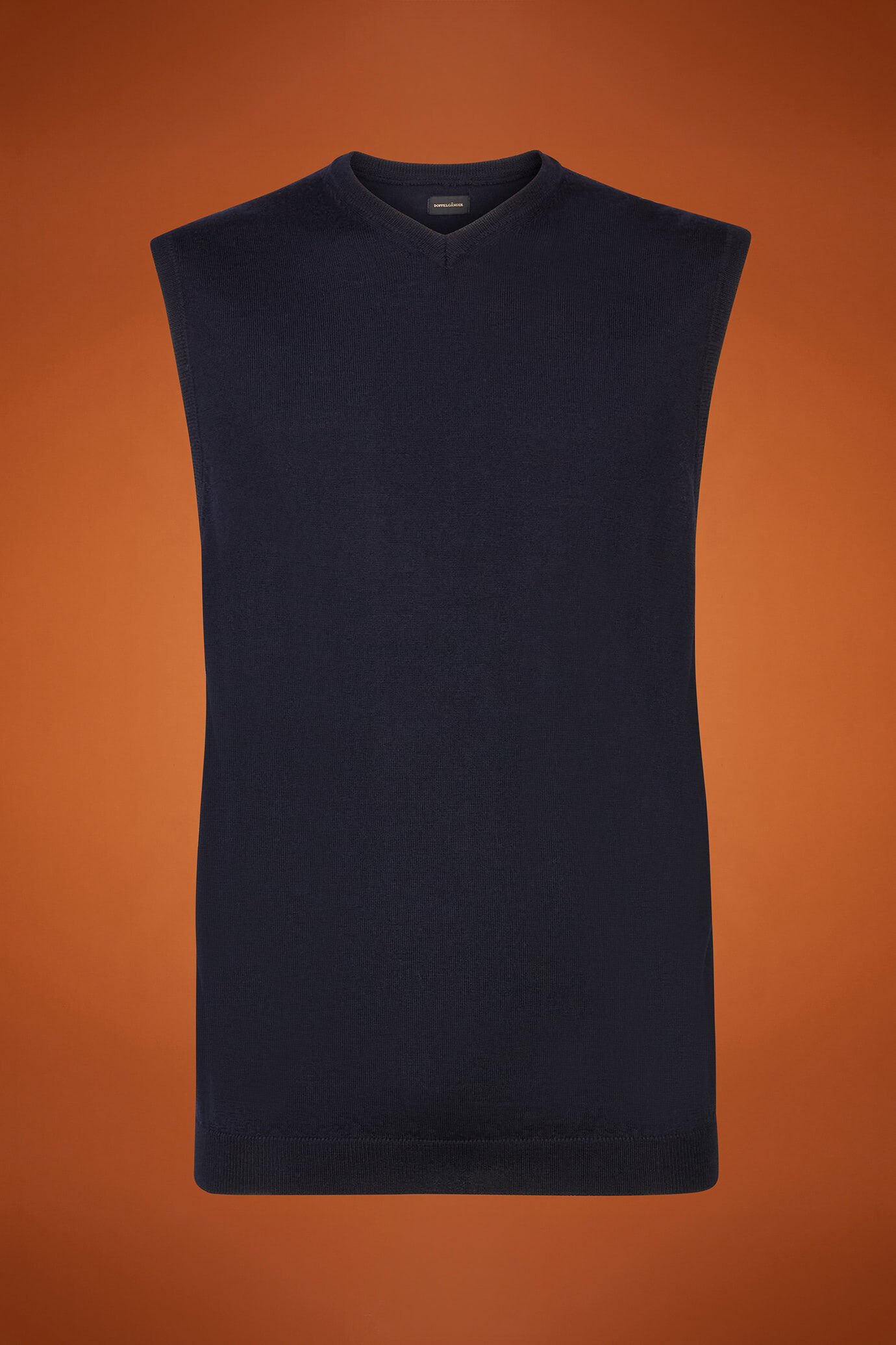 Gilet homme, col en V, 100% laine mérinos extrafine, coupe classique image number 4