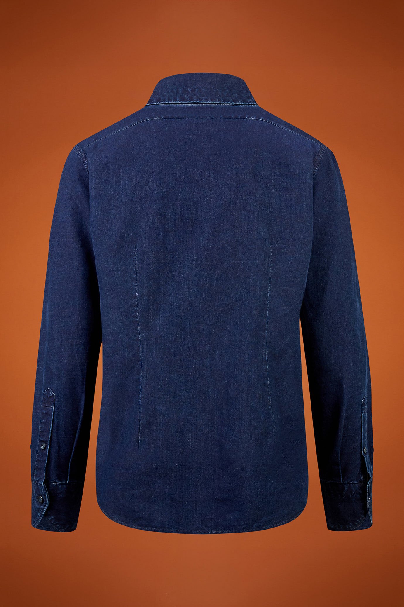 Herren-Freizeithemd mit klassischem Kragen aus 100 % Baumwolle in gewaschenem Chambray-Stoff in bequemer Passform image number 6
