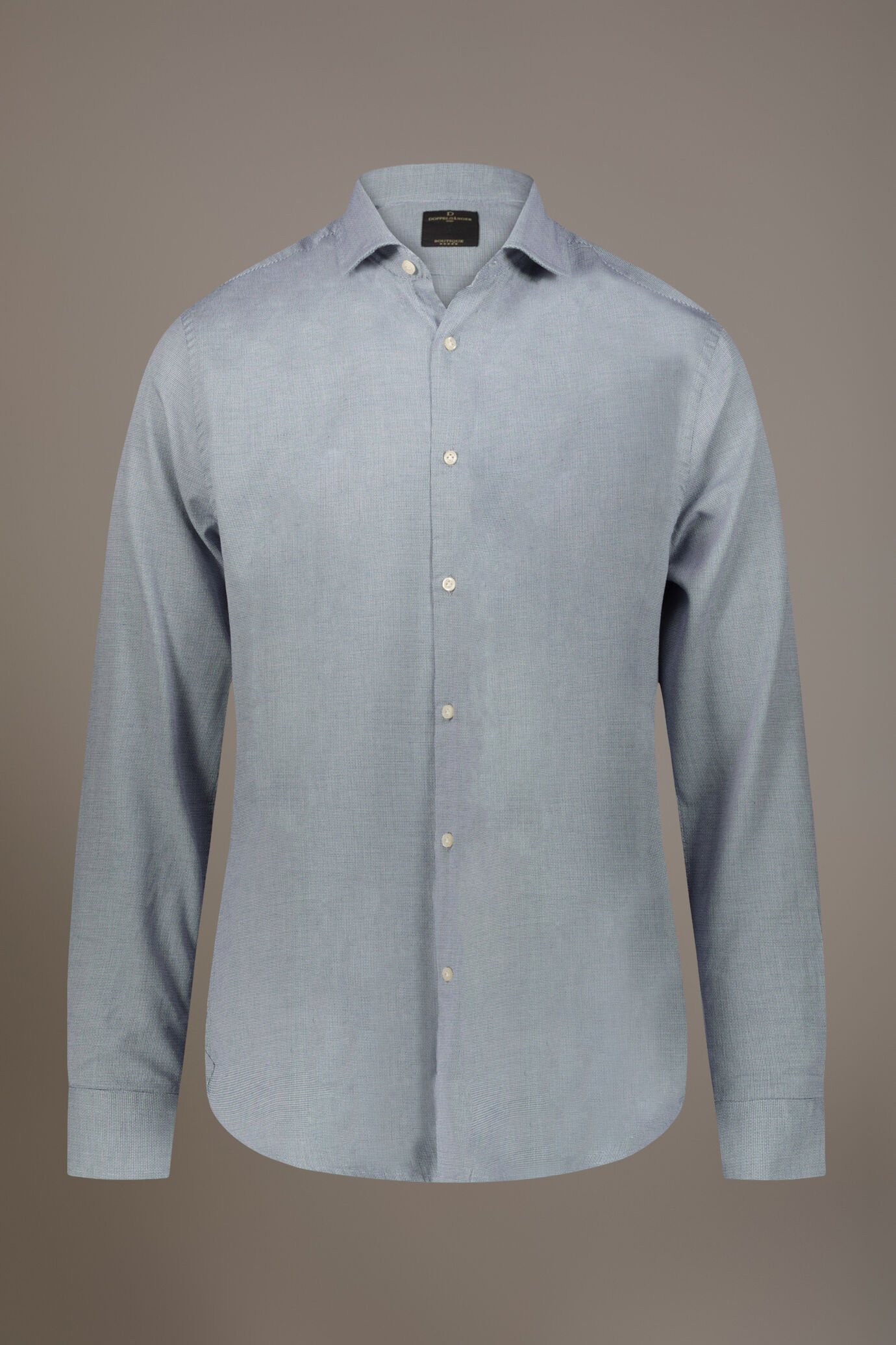 Chemise classique lavé col français fit classique fil teint armure image number 3