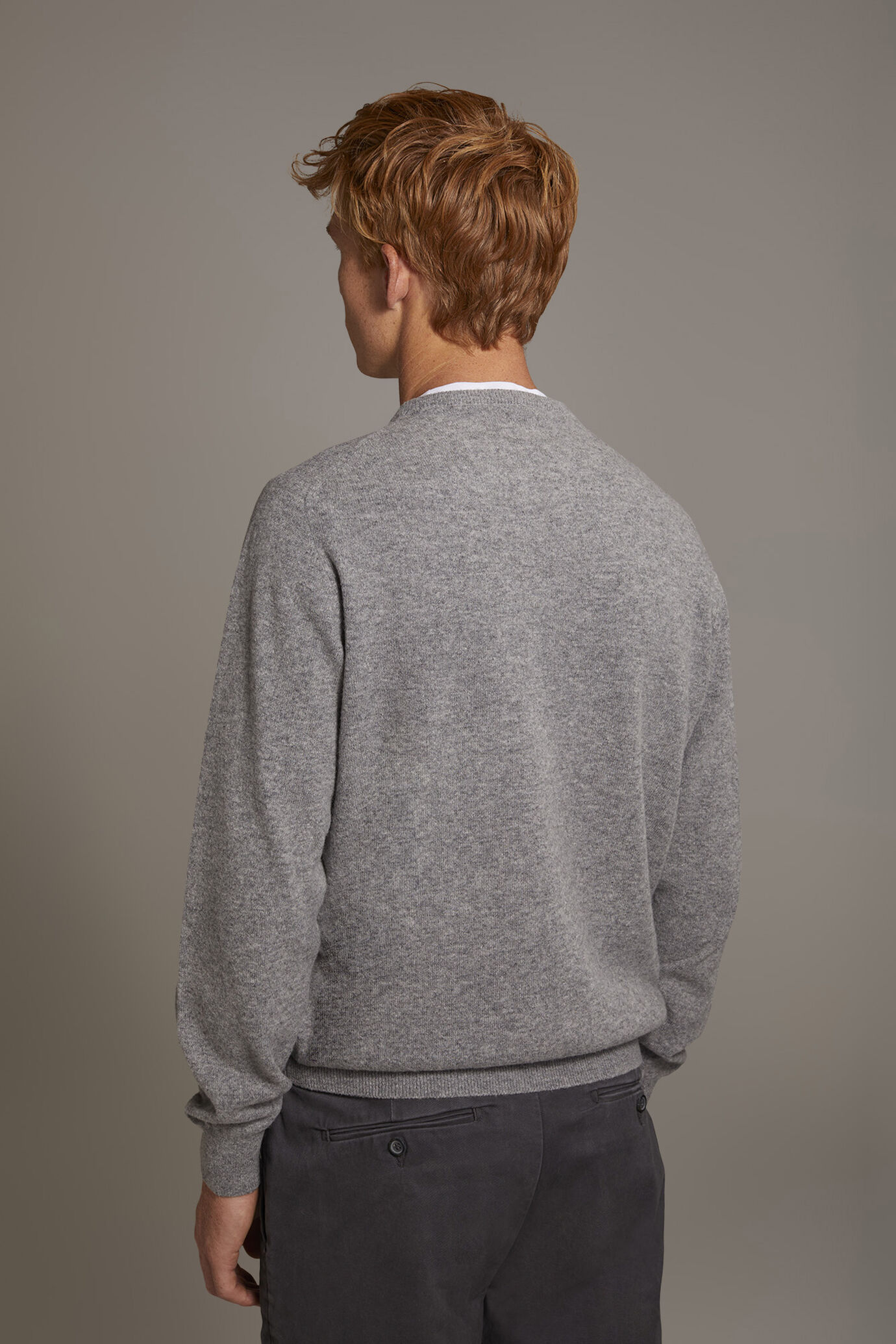 Maglia girocollo in misto lana lambswool image number 3