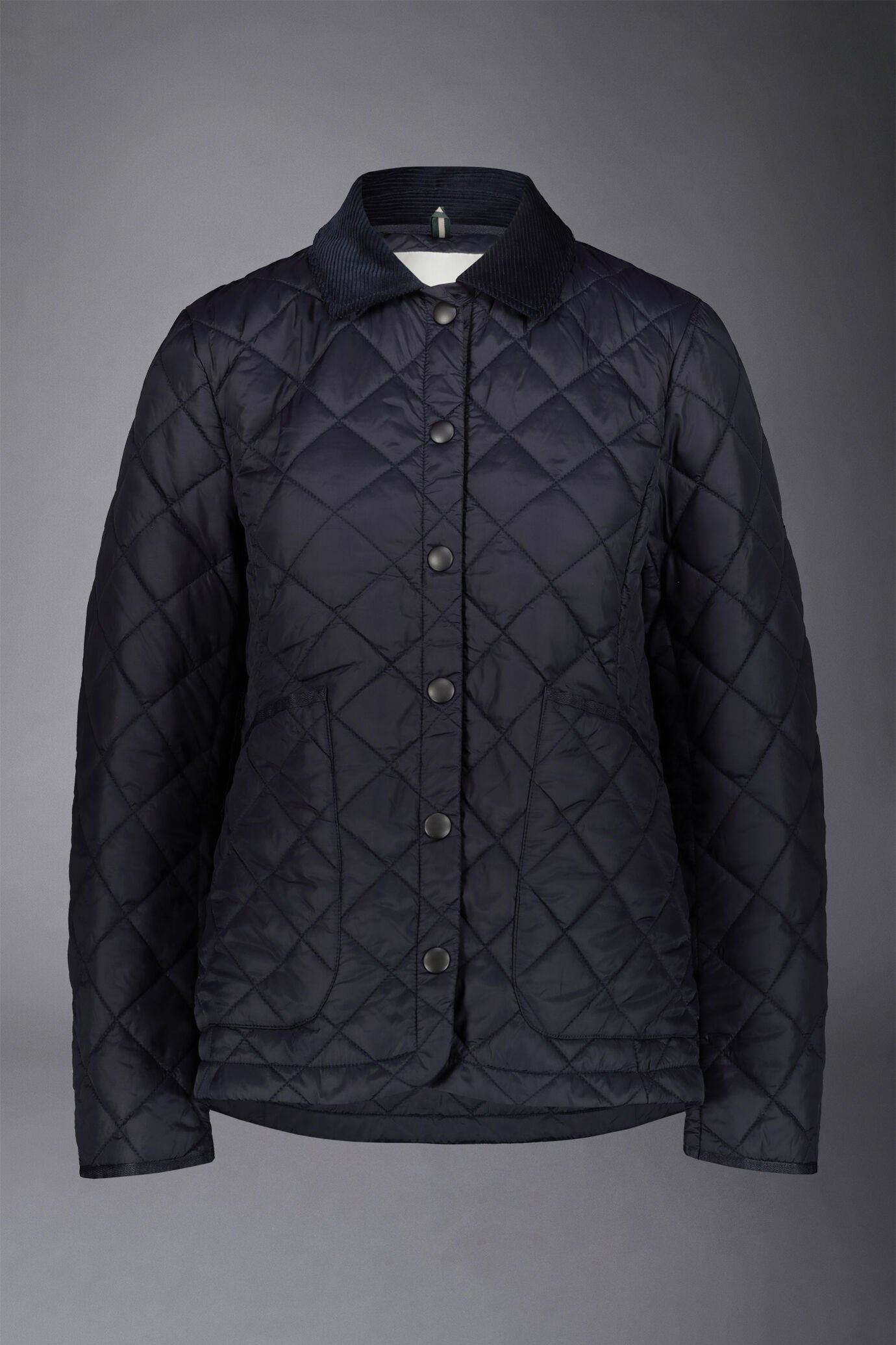 Women's lightly padded quilted jacket with corduroy shirt collar image number 4
