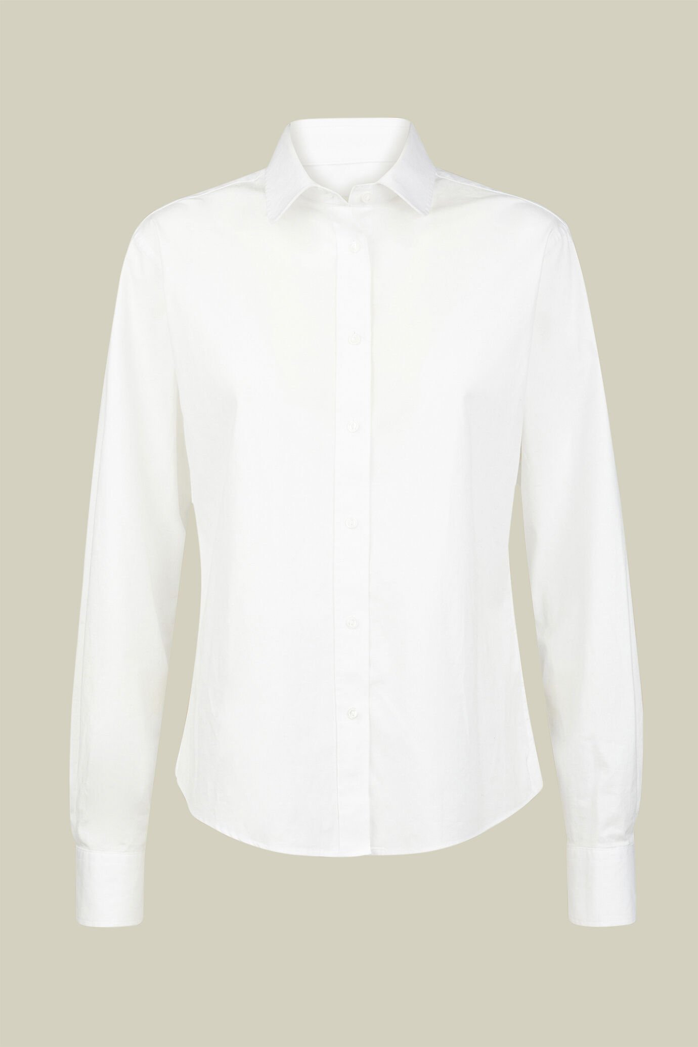 Camicia donna casual 100% cotone tinta unita regular fit