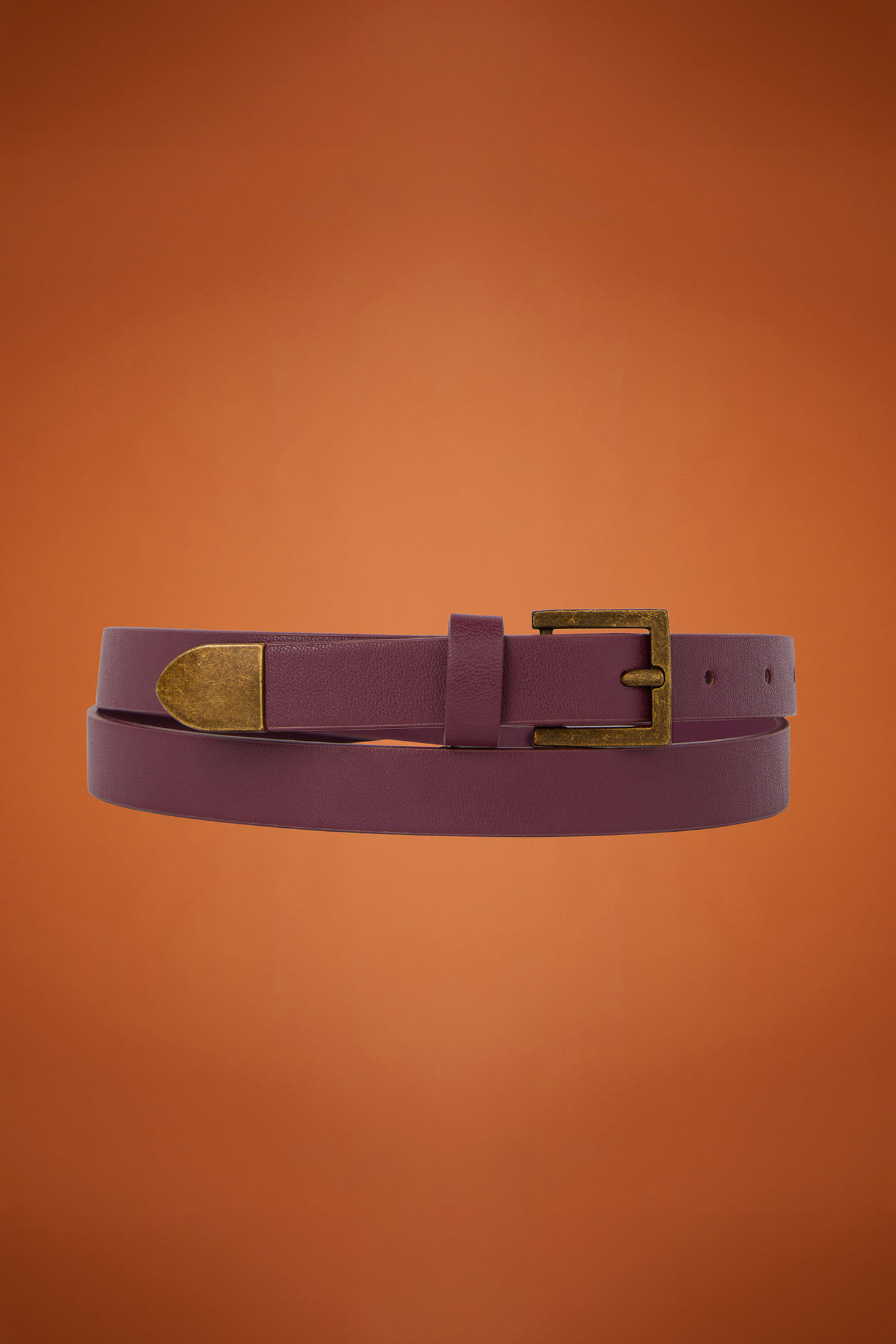 Cintura donna rivestita in pelle image number 0