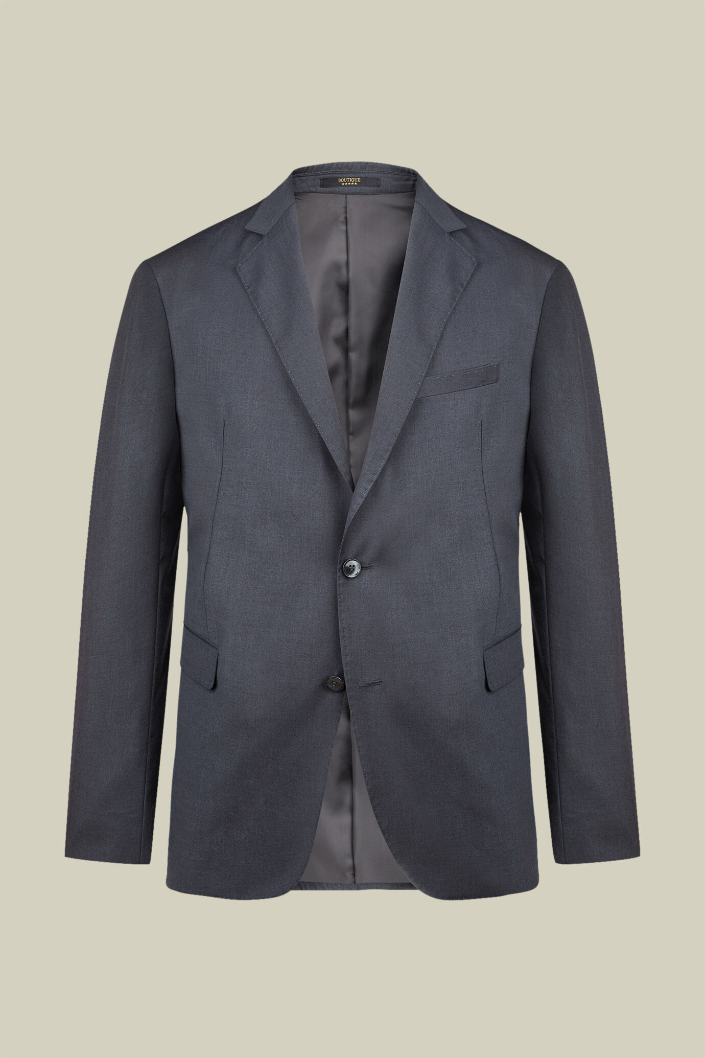 Costume homme &agrave; simple boutonnage en polylaine, coupe classique image number 2