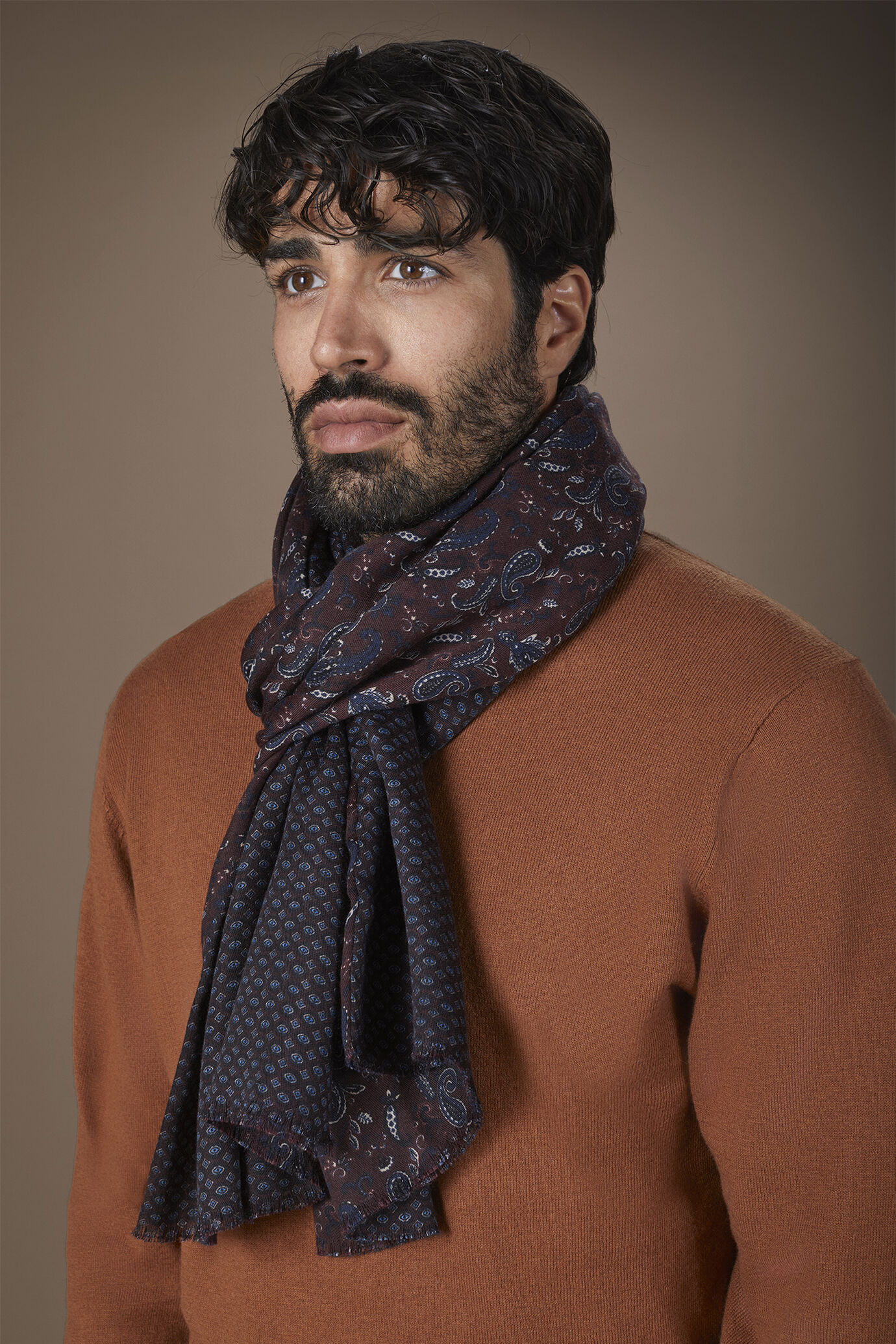 Reversibler Pashmina für Herren mit Mikro-Muster