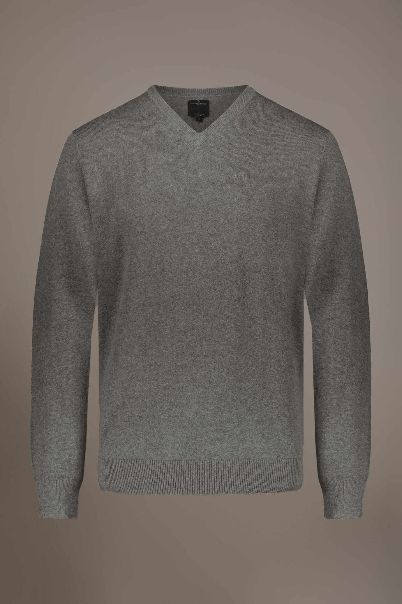 Maglia uomo scollo a V lana e cotone image number 0