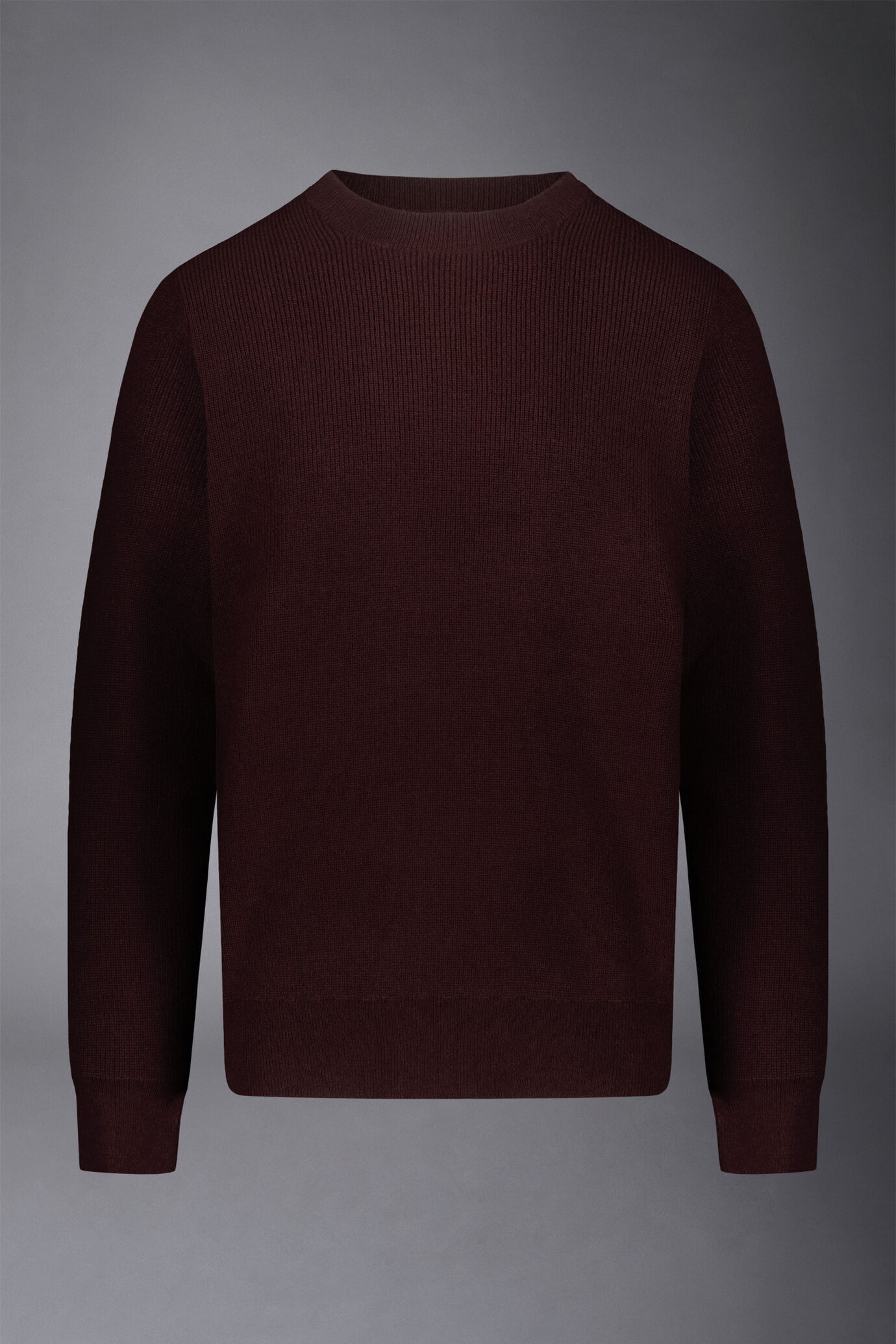 Men's roundneck sweater with English rib knitting regular fit image number 4