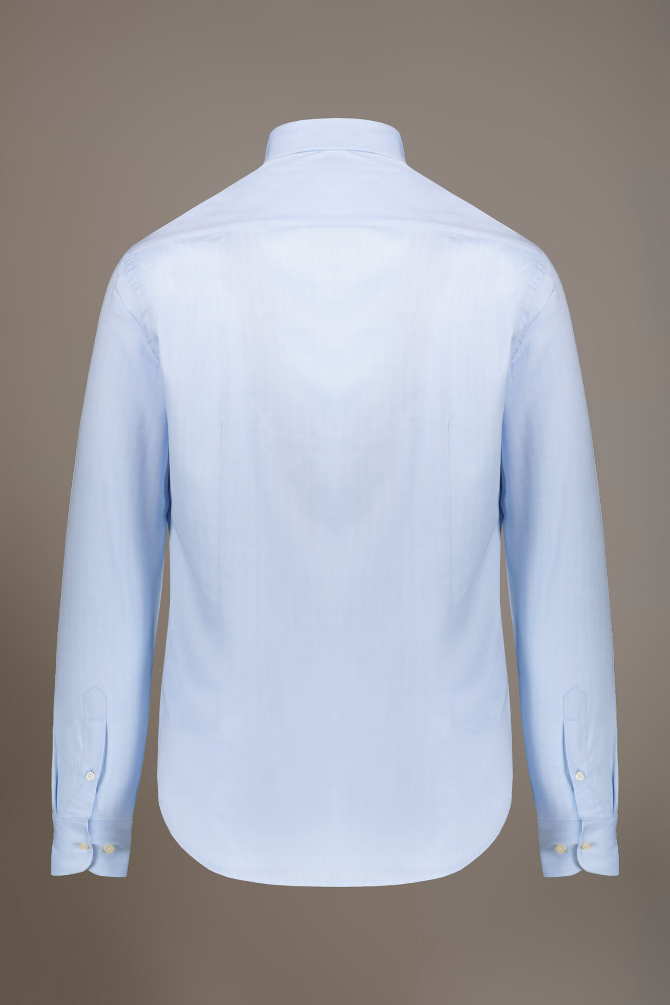 Camicia classica collo francese slim fit tessuto spigato image number 4