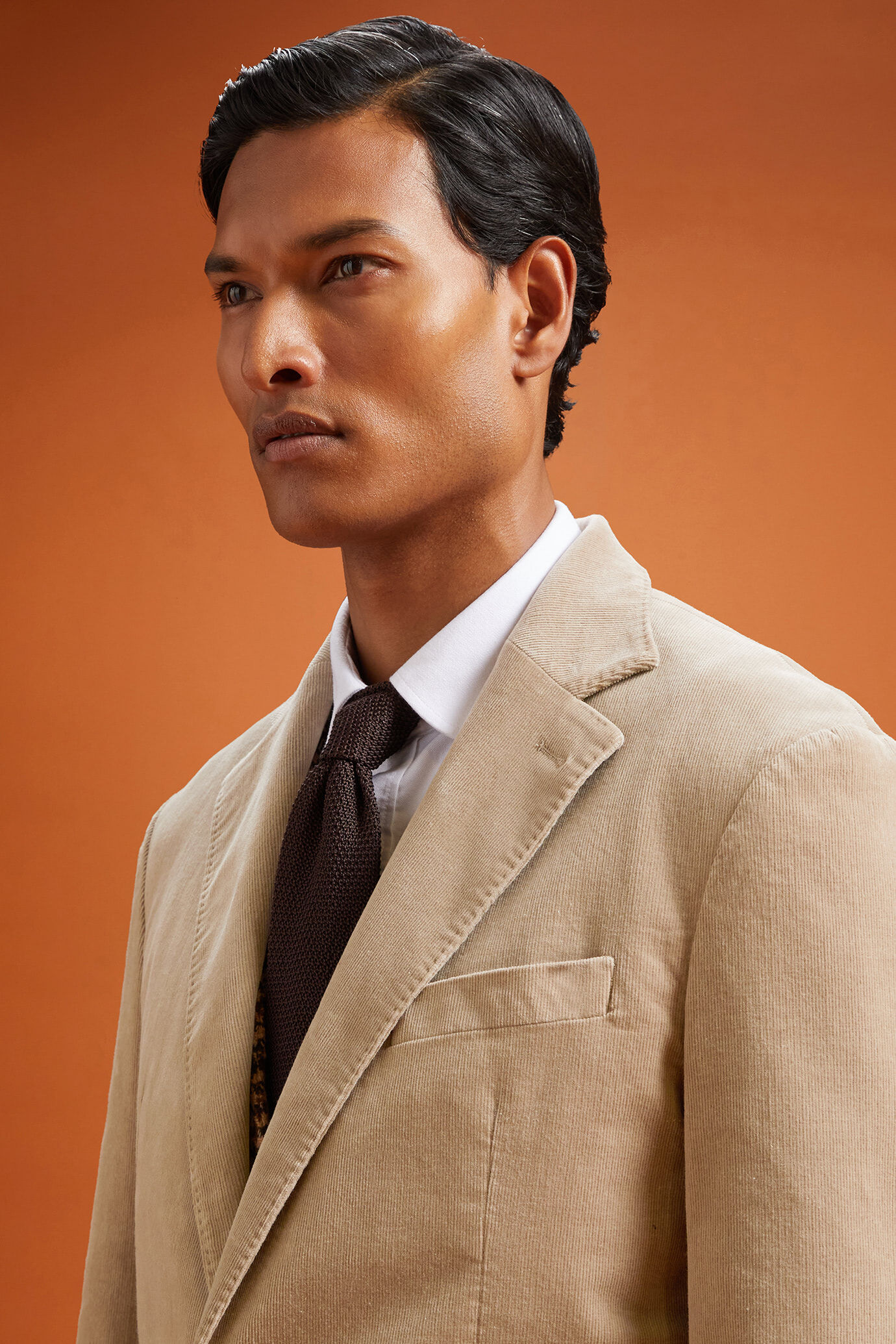 Men's single-breasted velvet jacket in a regular fit image number 3