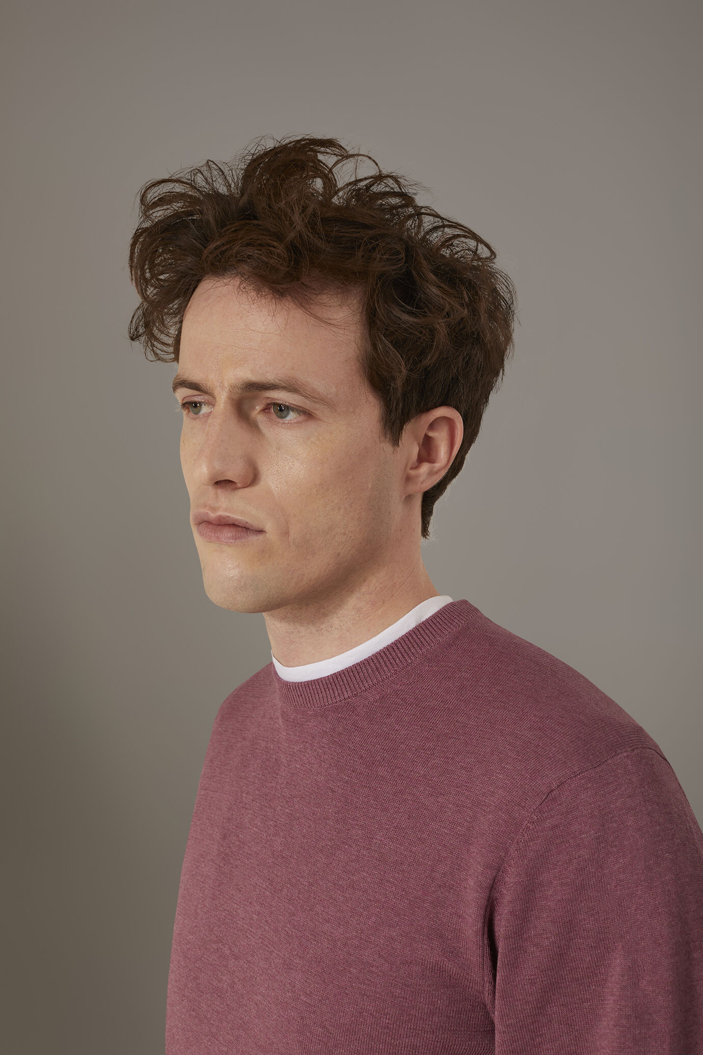 Round neck sweater 100% cotton image number 2