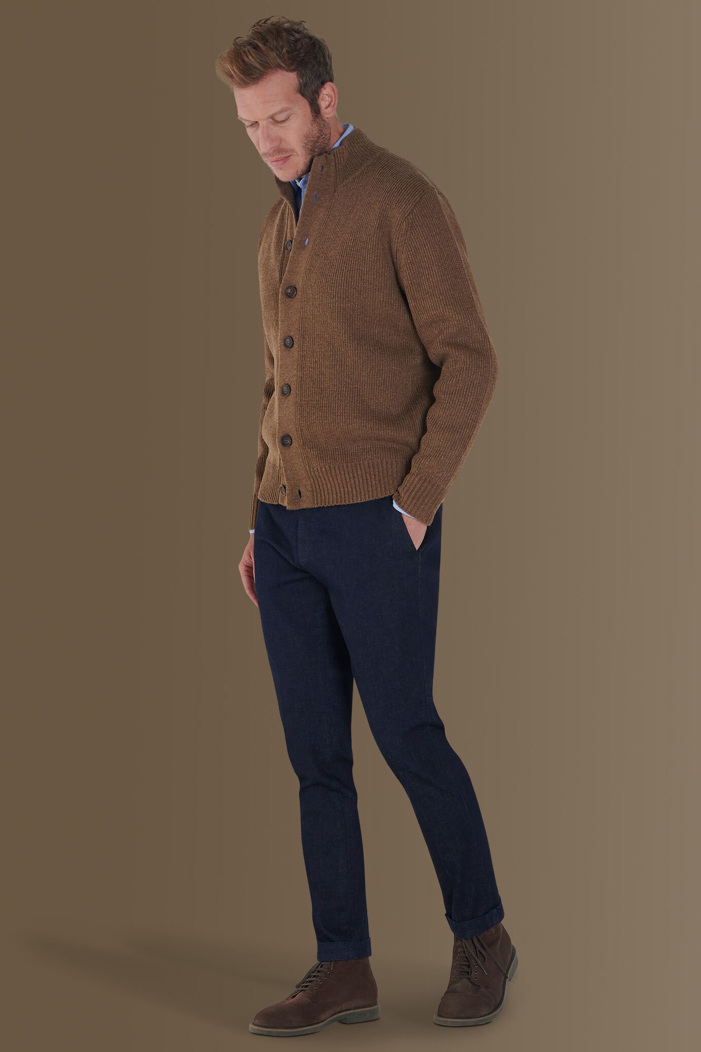 Pantalone uomo chino in denim image number 0