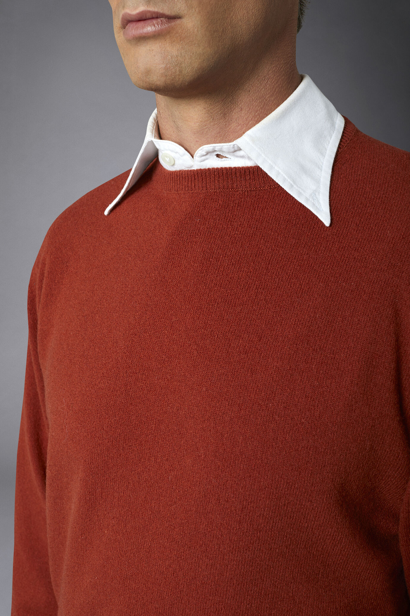 Maglia uomo girocollo misto lana lambswool regular fit image number 3