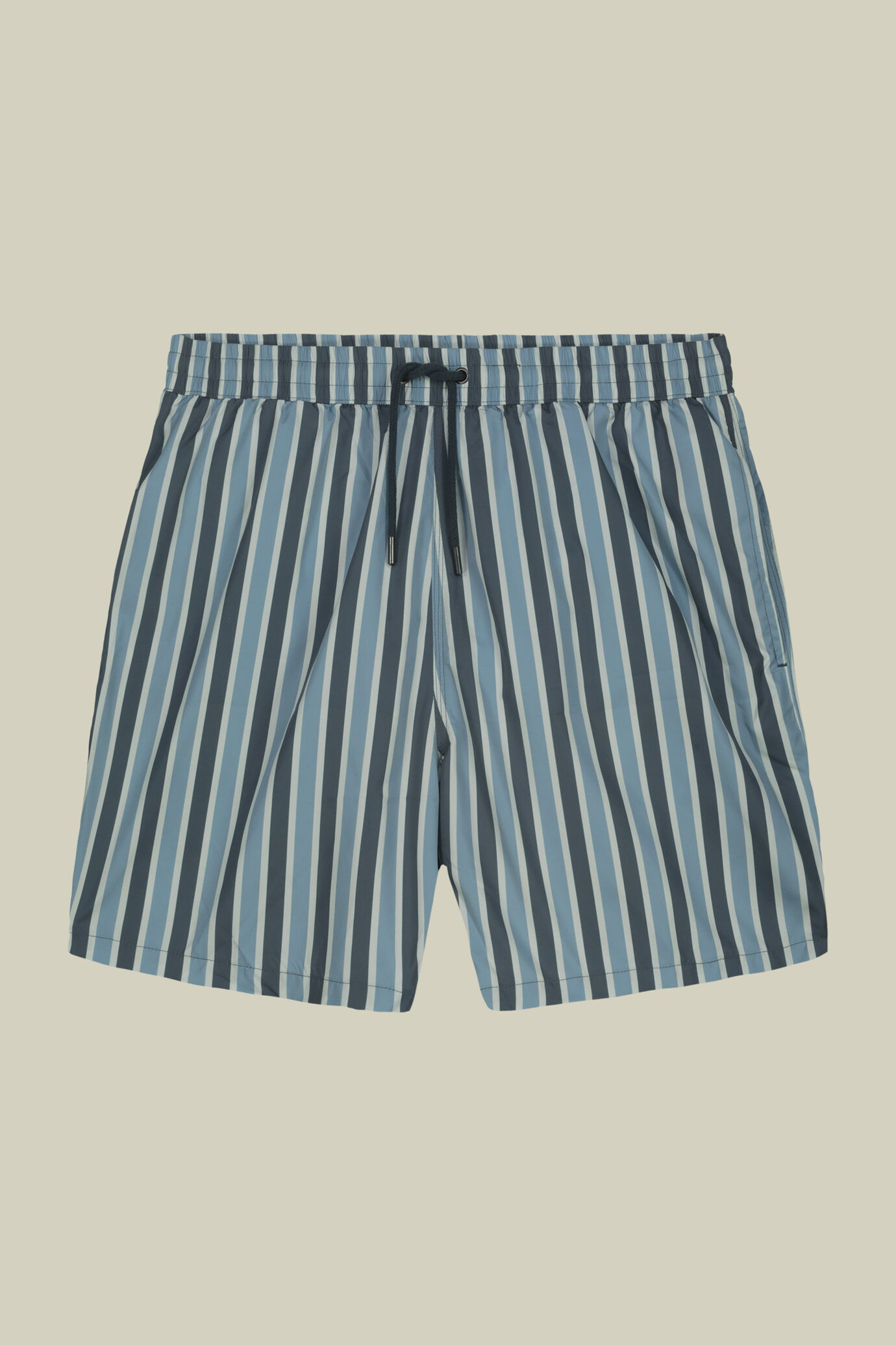 Herren-Badehose mit vertikal gestreiftem Muster image number 4