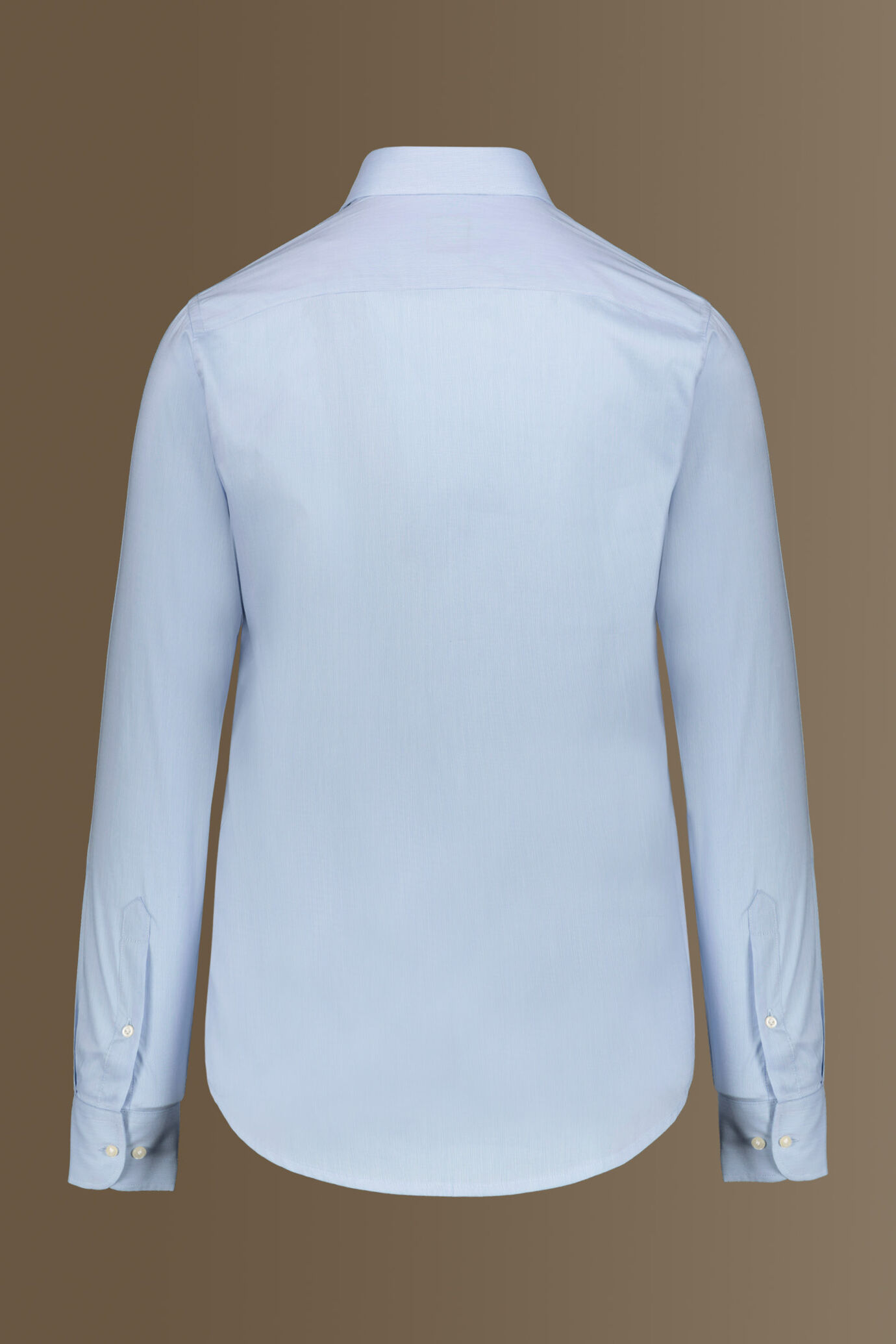 Camicia classica uomo collo francese 100% cotone tinto filo a righe sottili image number 1