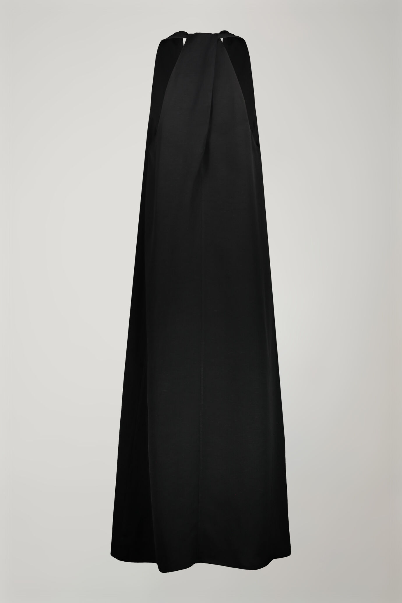 Women’s midi dress with v-neck linen blend image number 5