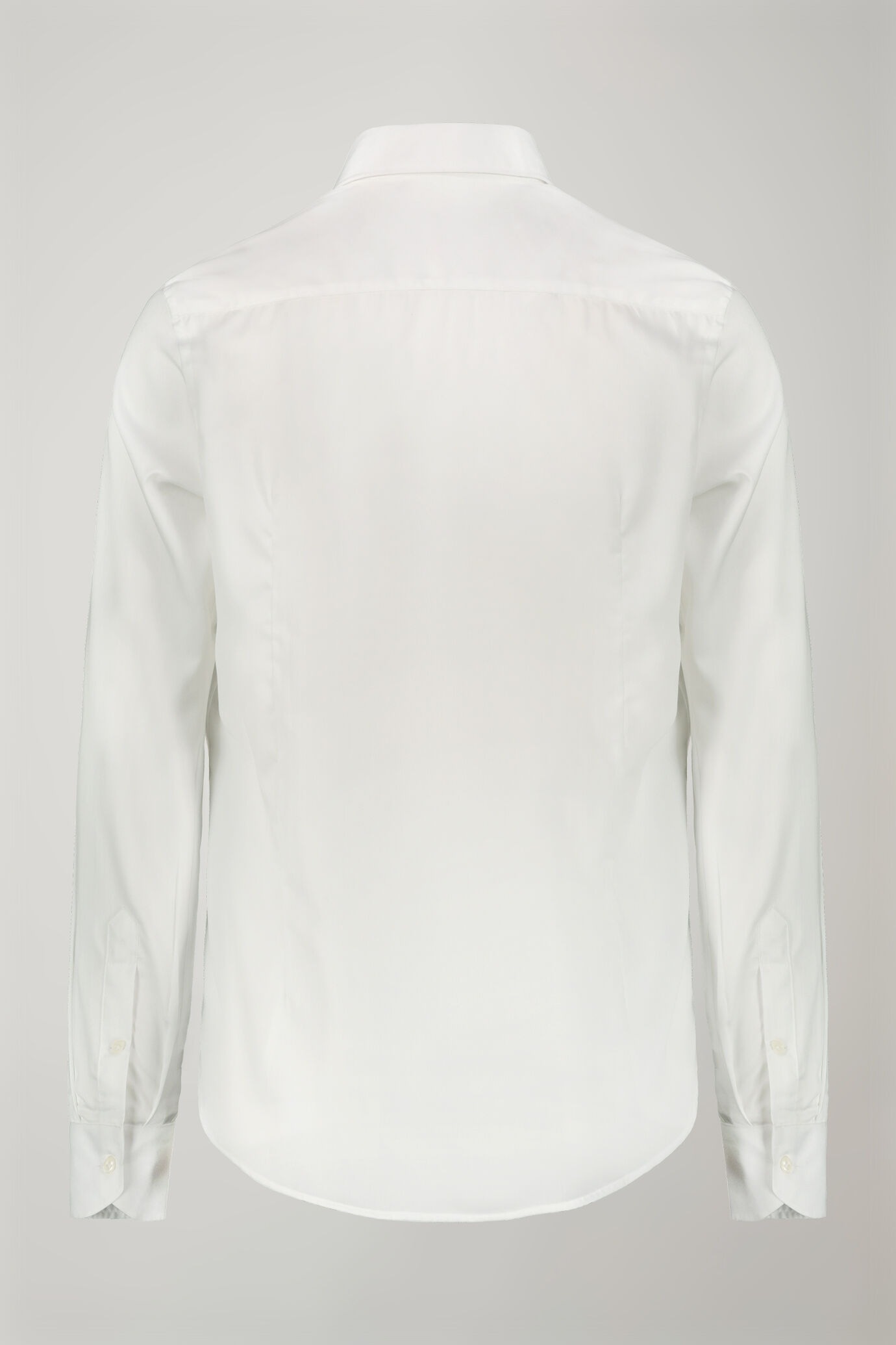 Einfarbiges Herrenhemd mit klassischem Kragen aus 100 % gebundener Baumwolle in normaler Passform image number 6