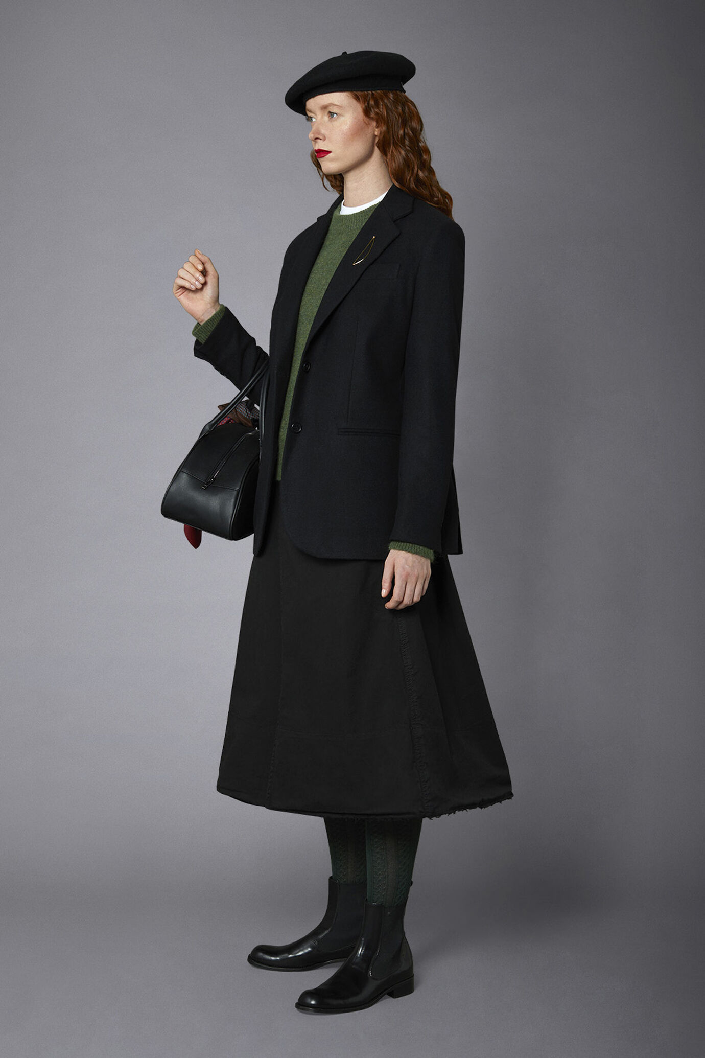 Giacca donna monopetto tessuto tweed misto lana image number 1