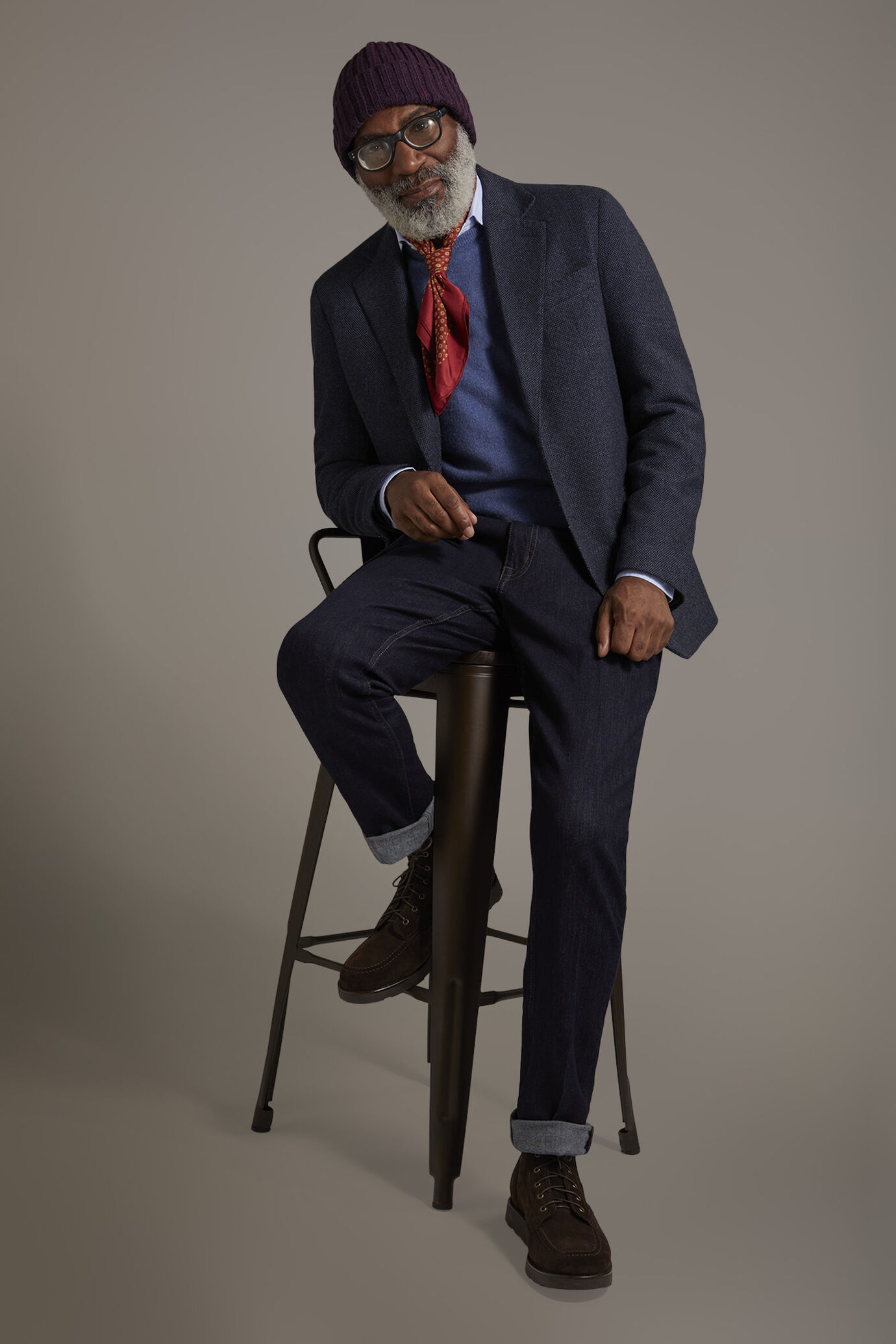 Single-breasted jacket with flap pockets in wool blend made in Italy image number 0