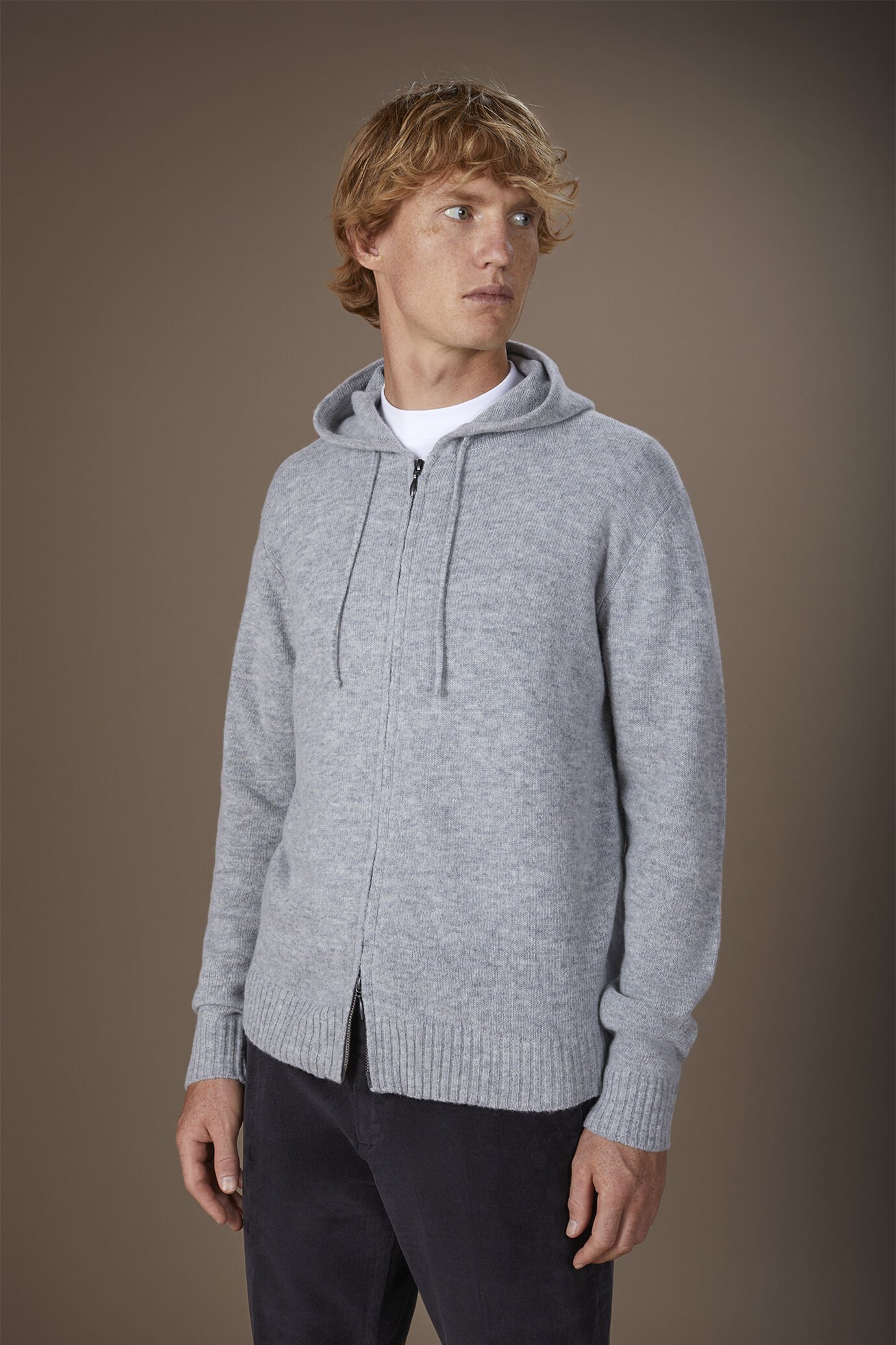 Pull-over homme en tricot mélangé lambswool coupe regular fit