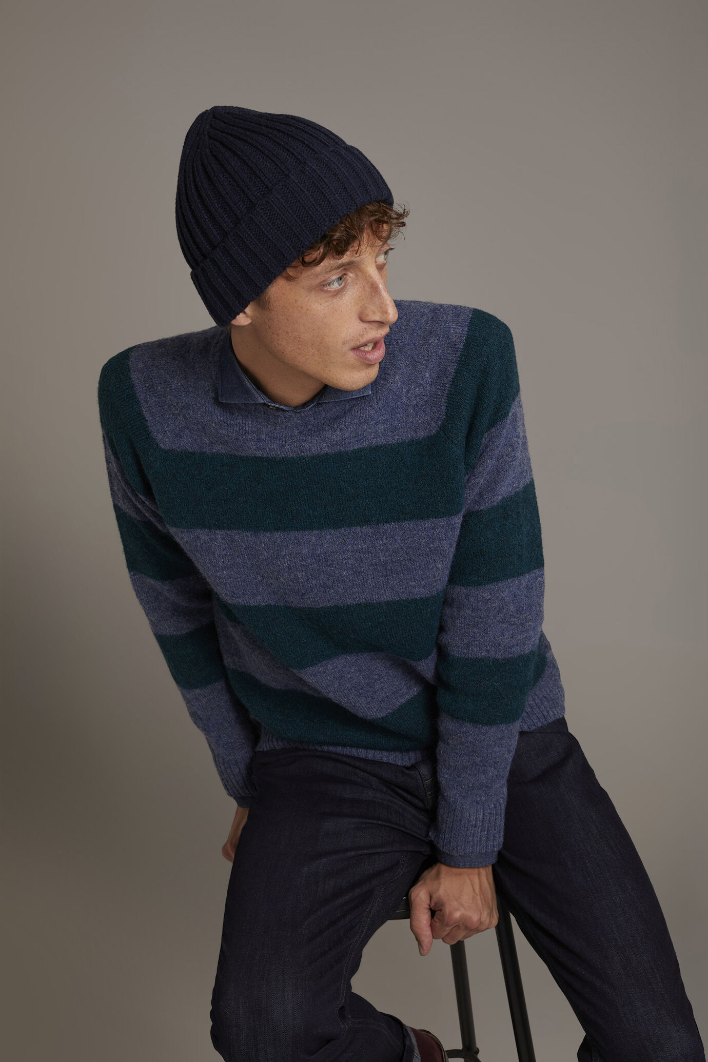 Mohair wool blend round neck sweater image number 0