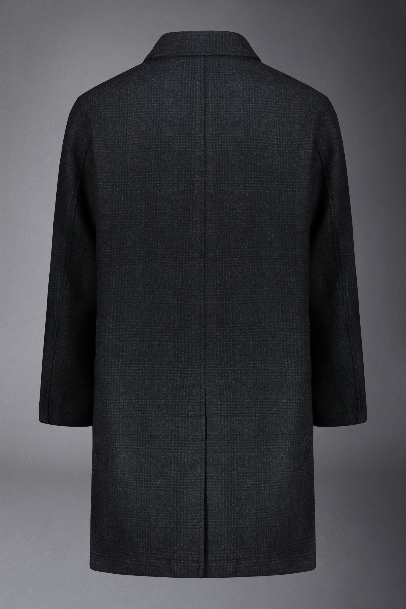 Men's wool-blend single-breasted checked loden coat | Doppelganger