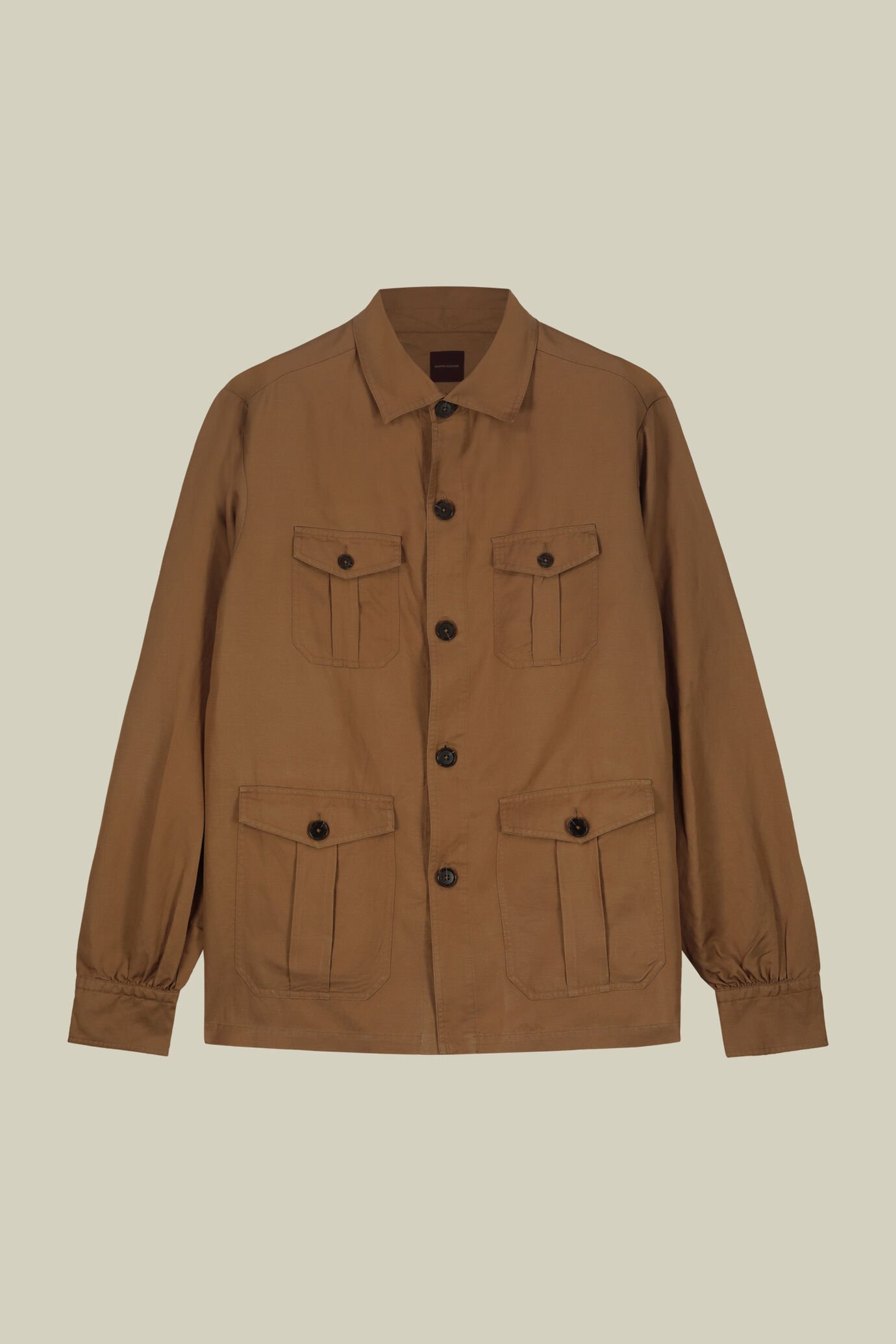 Herrenhemdjacke mit aufgesetzten Taschen