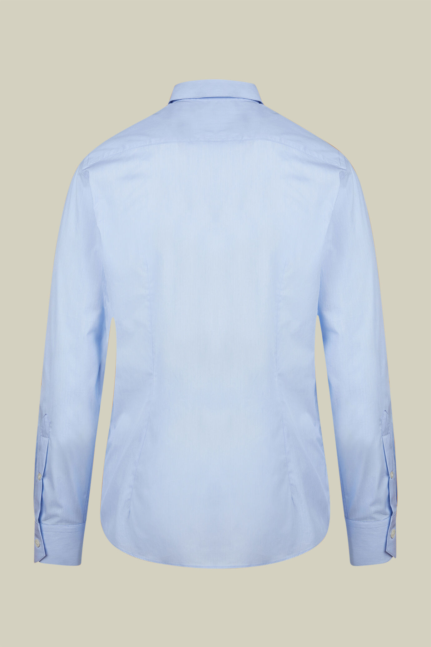 Camicia classica uomo con collo classico e tessuto tecnico bacchettato regular fit image number 1