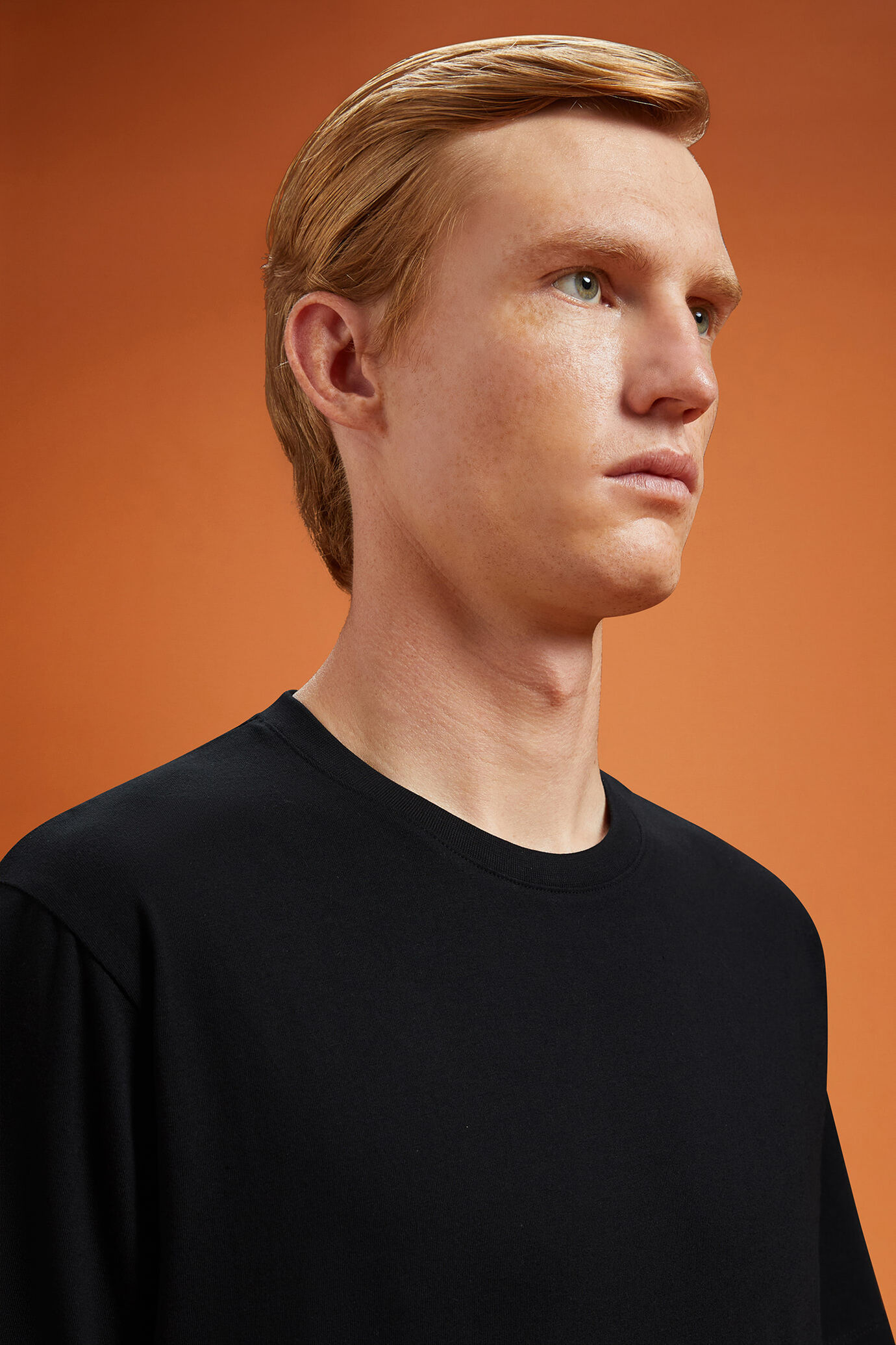 Herren-T-Shirt mit Rundhalsausschnitt und kurzen Ärmeln aus 100 % Baumwolle in normaler Passform image number 4