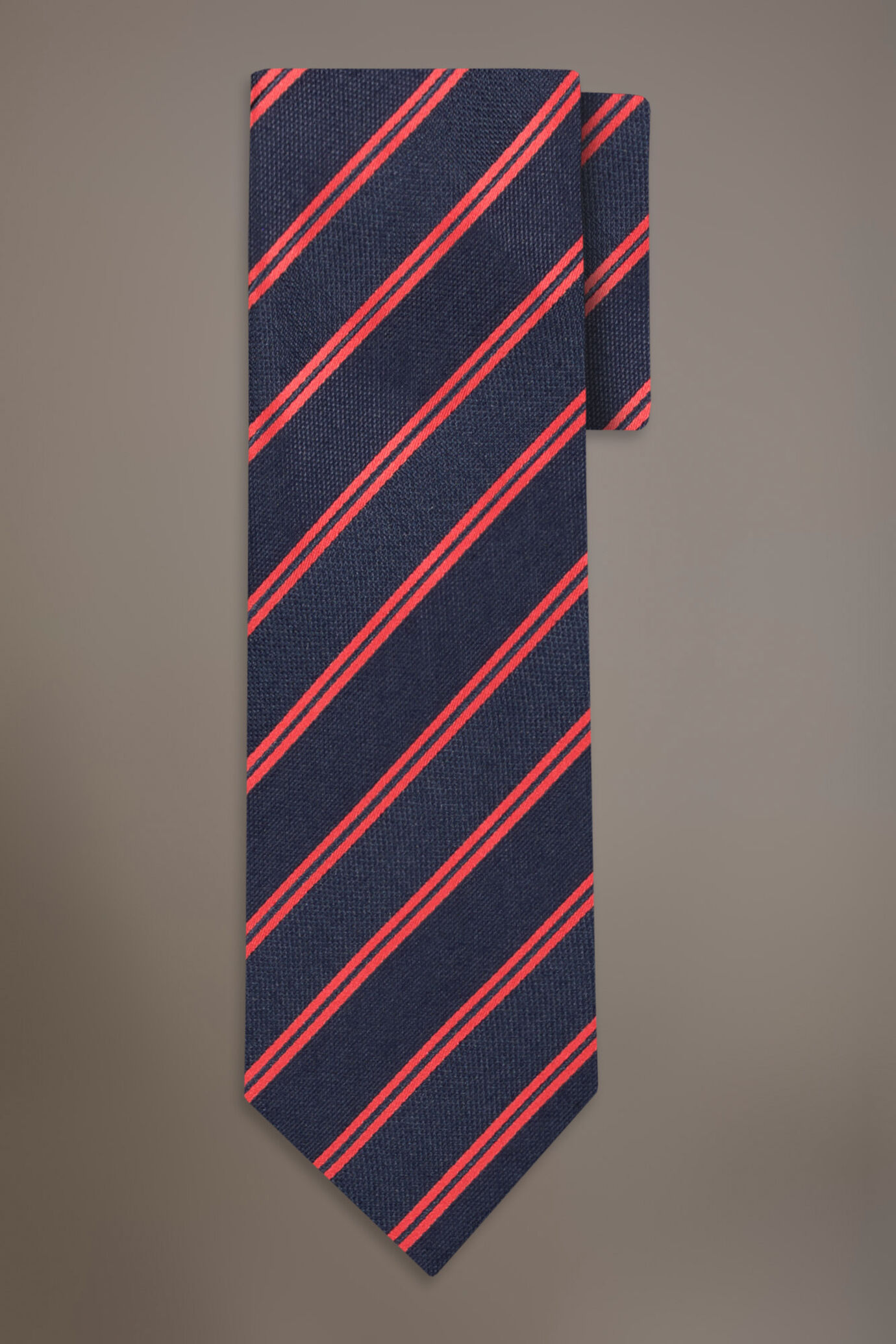 Cravatta misto fibre bamboo regimental