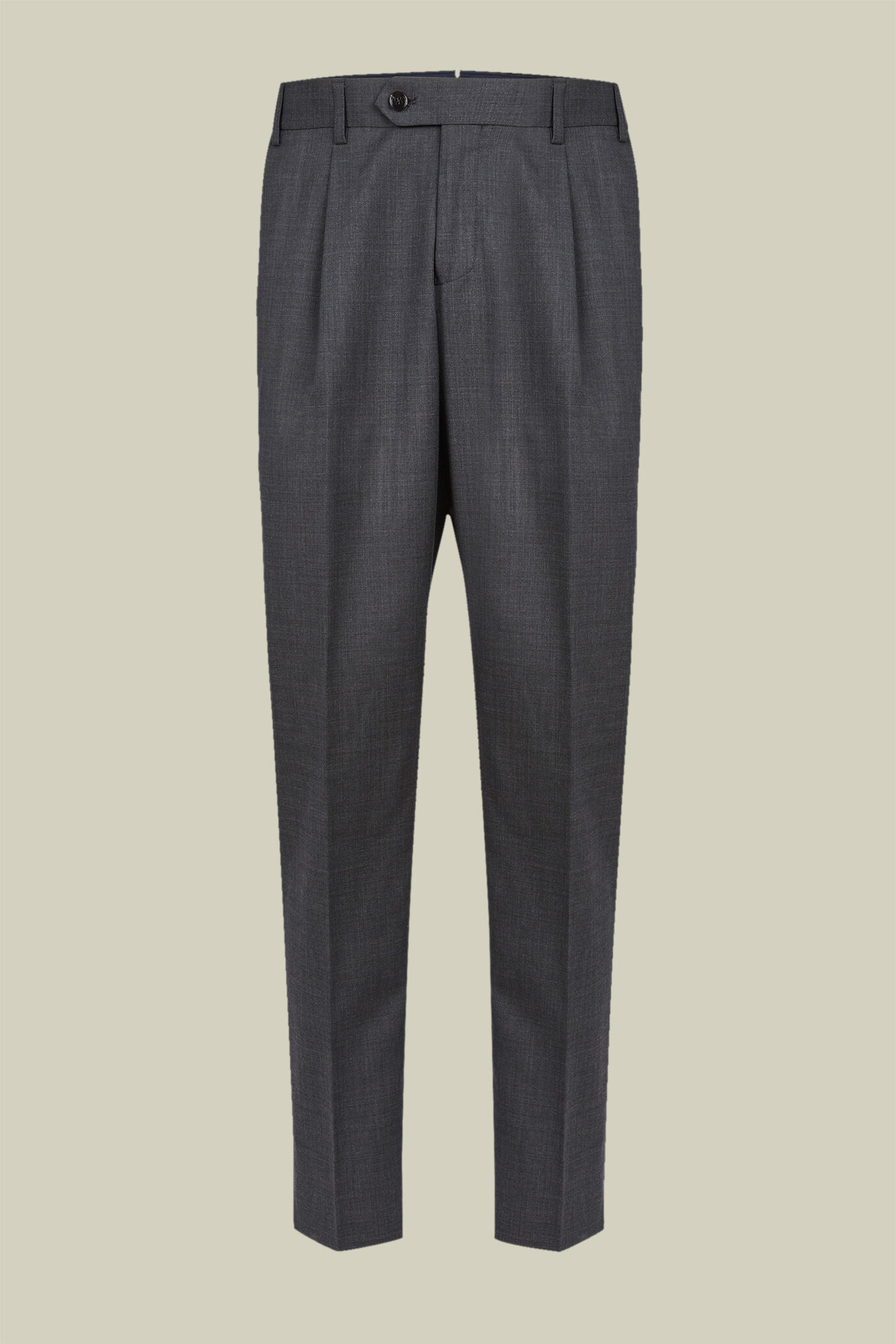 Men's regular fit single-breasted suit in a wool blend fabric image number 2