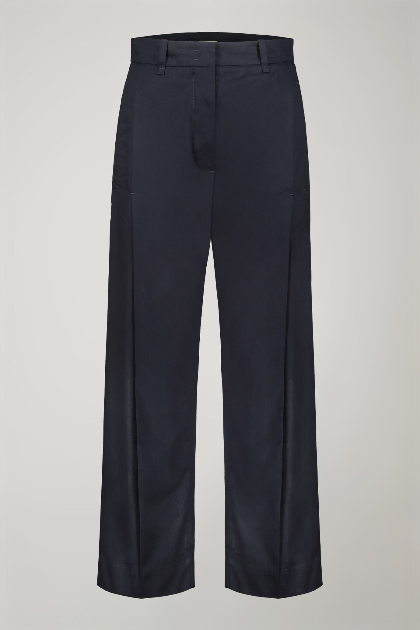 Einfarbige Damenhose aus 100 % Baumwolle in normaler Passform image number 4