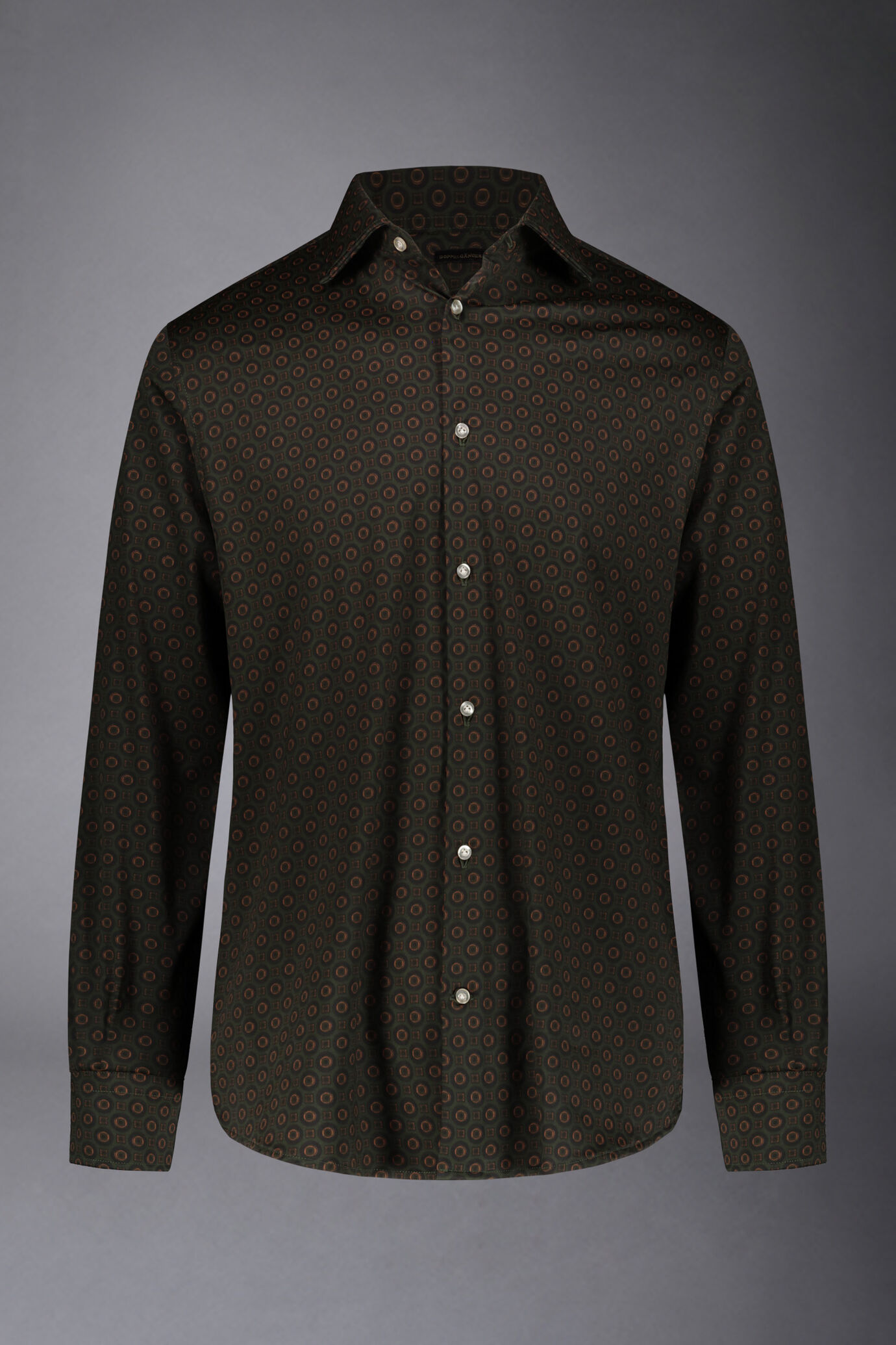 Camicia classica genderless tecnica comfort fit tessuto fantasia image number 4
