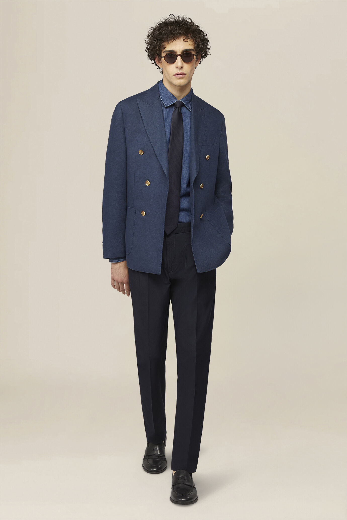 Pantalon pour homme &agrave; double pinces et boucles lat&eacute;rales image number 0