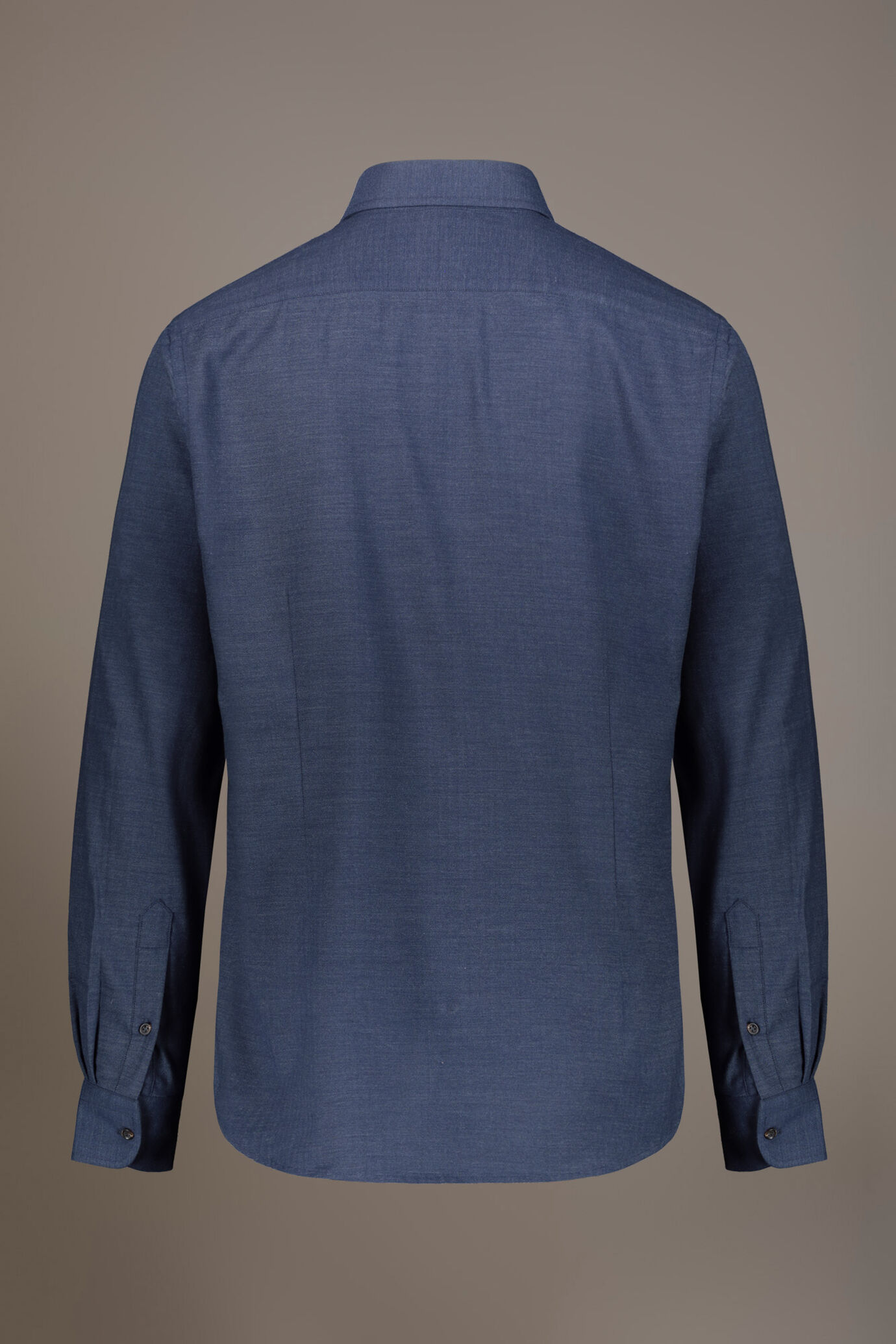 Casual shirt with french collar comfort fit melange yarn-dyed herringbone image number 4