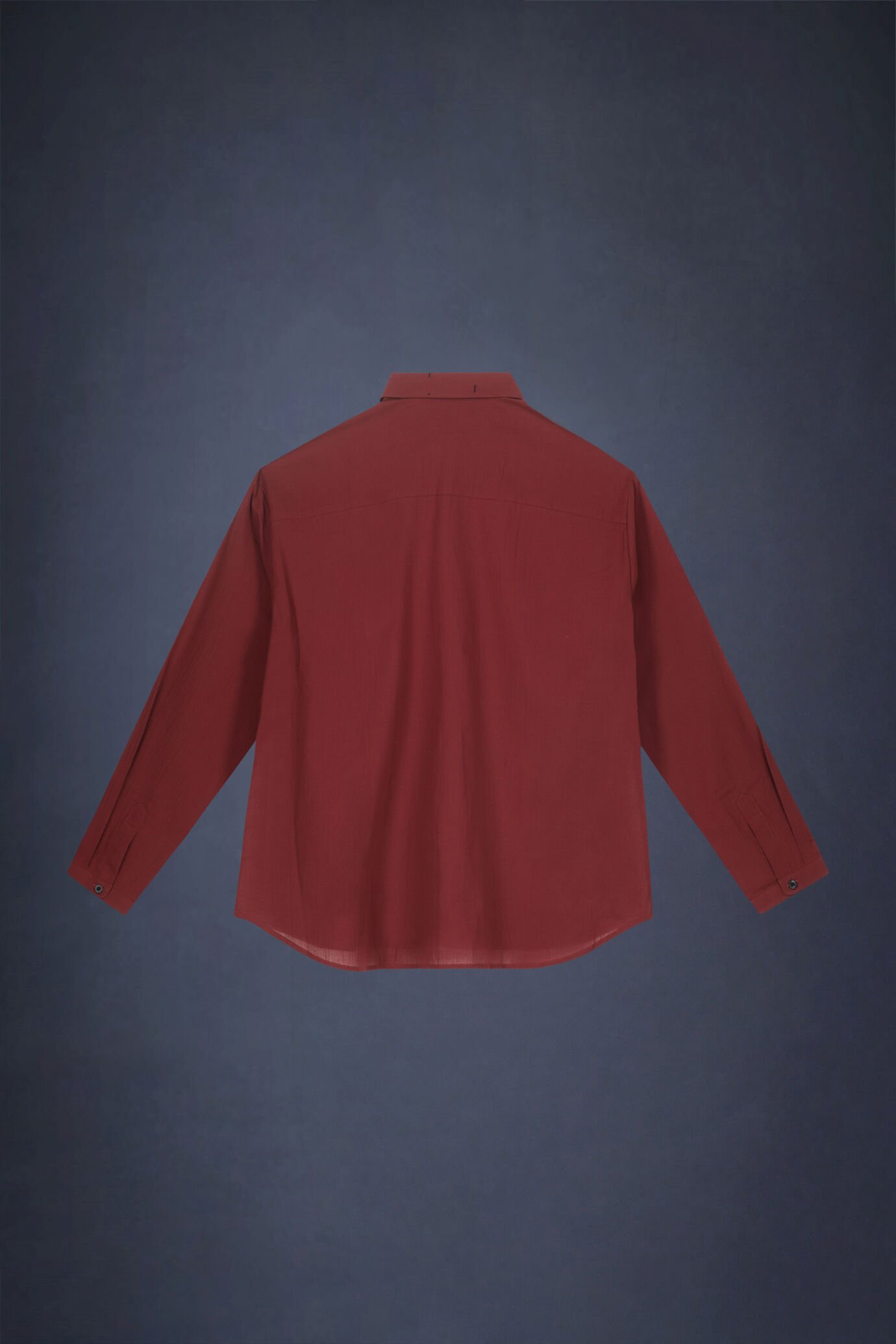 Women's boxy shirt French collar pure cotton with creased effect image number 6