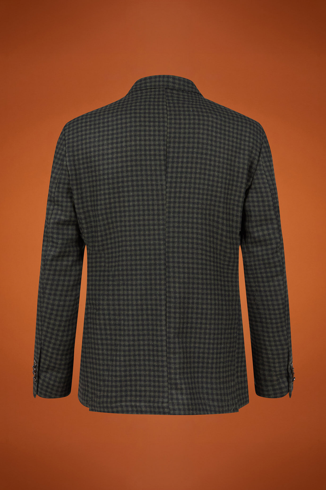 Veste classique à simple boutonnage en polylaine à petits carreaux, coupe classique image number 5