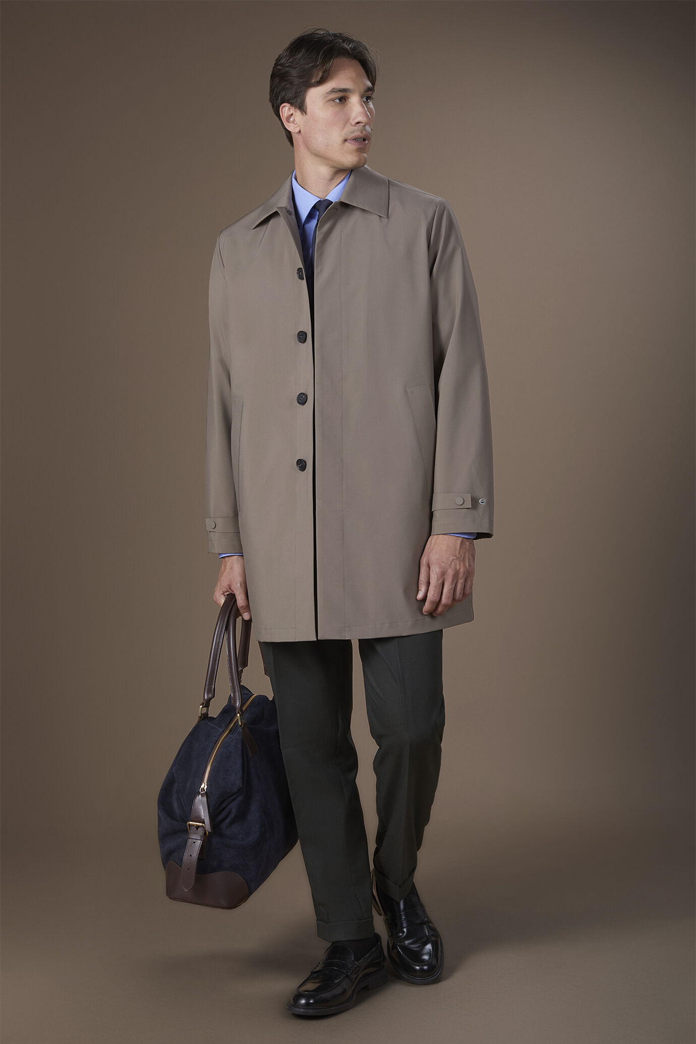 Impermeabile uomo in tessuto tecnico waterproof regular fit