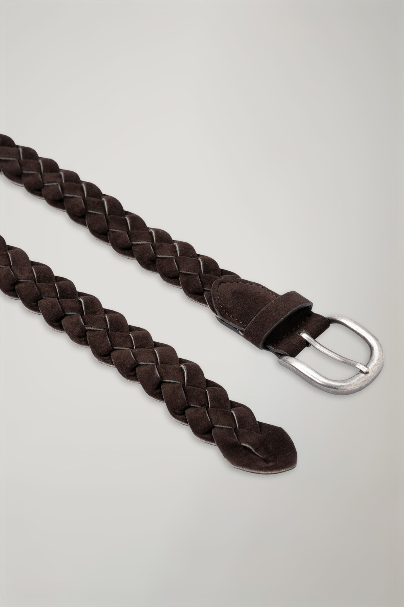 Men's braided suede belt image number 1